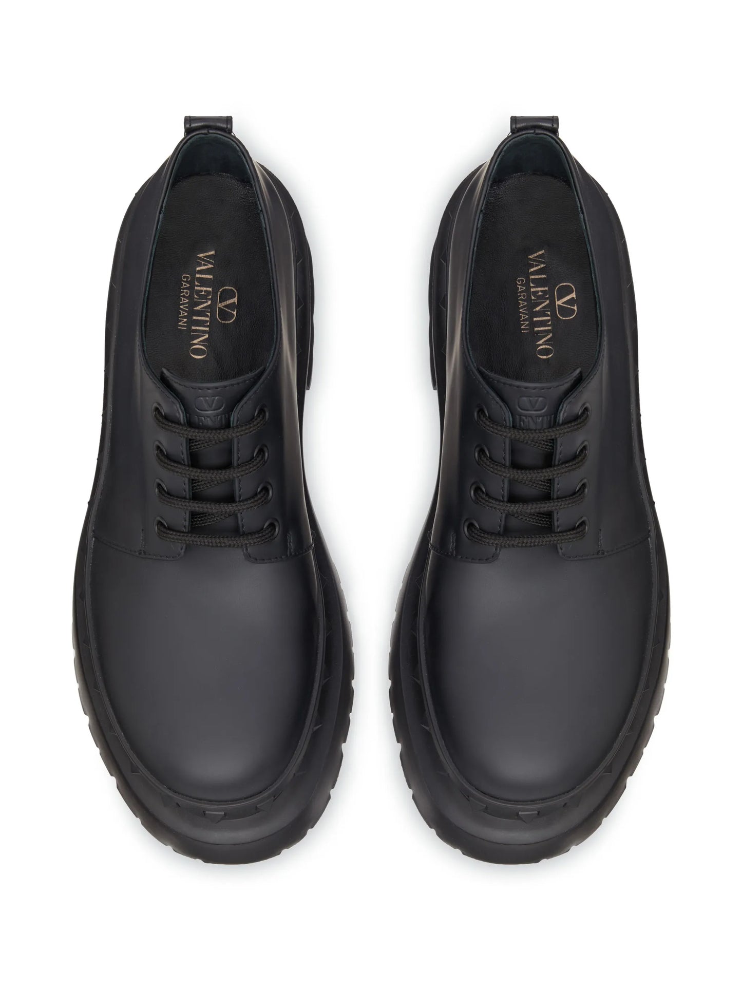 M-Way Rockstud leather Derby shoes