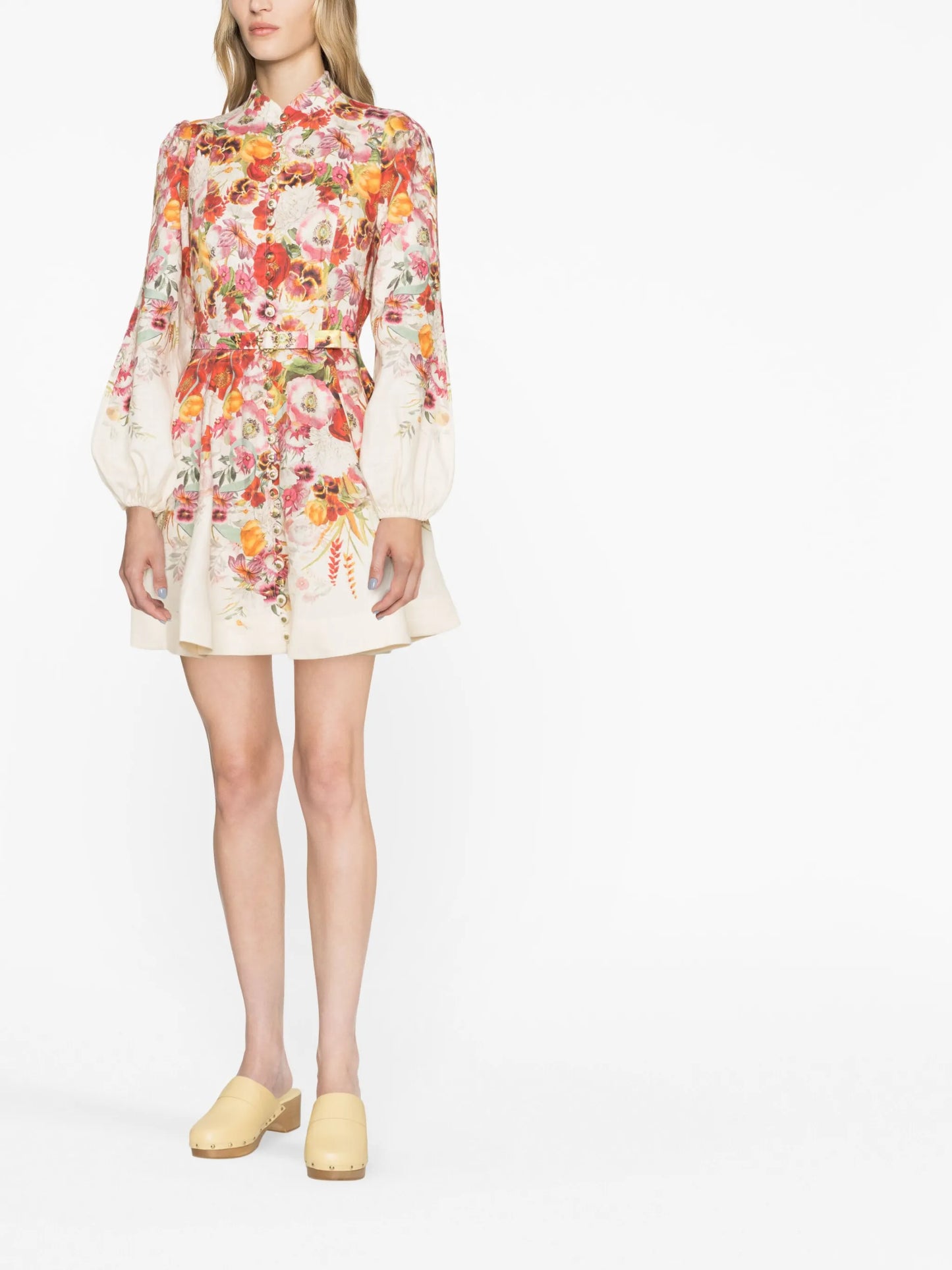 Wonderland floral-print minidress