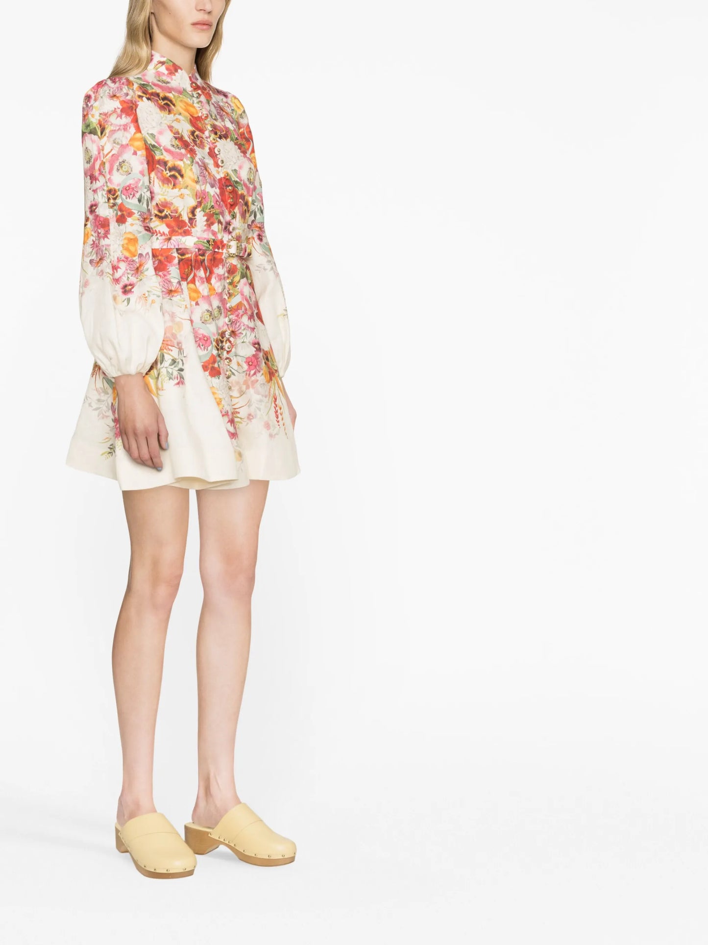 Wonderland floral-print minidress