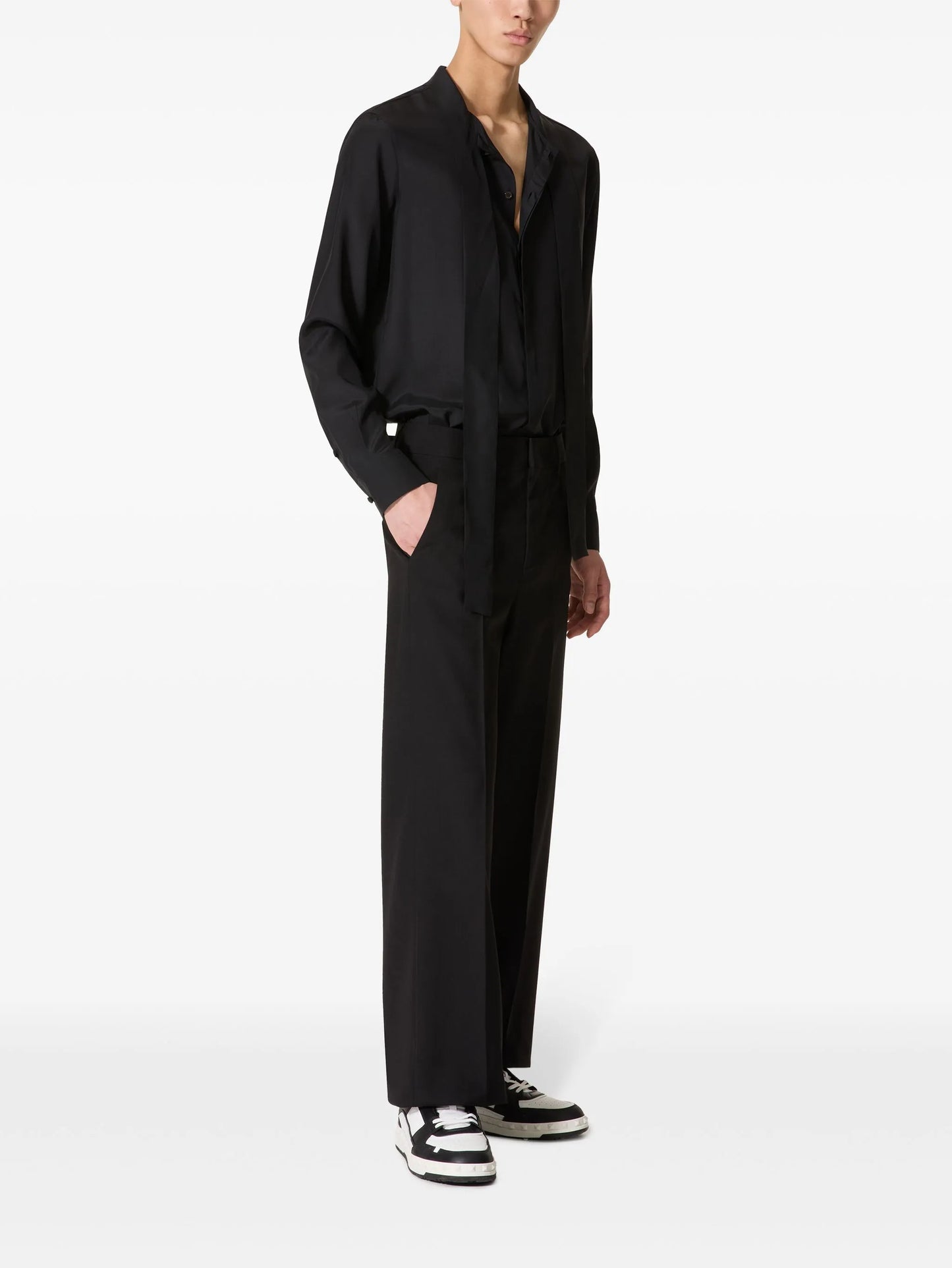 tailored wool trousers