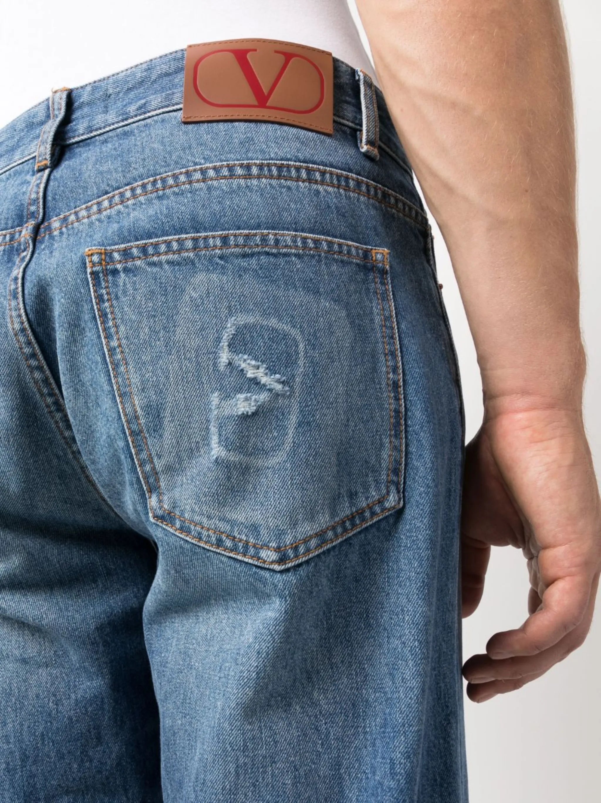 distressed jeans