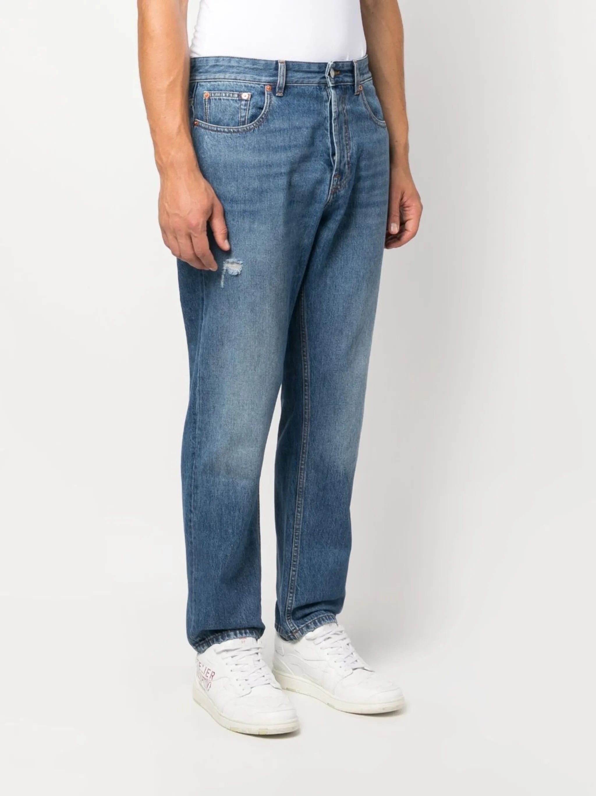 distressed jeans