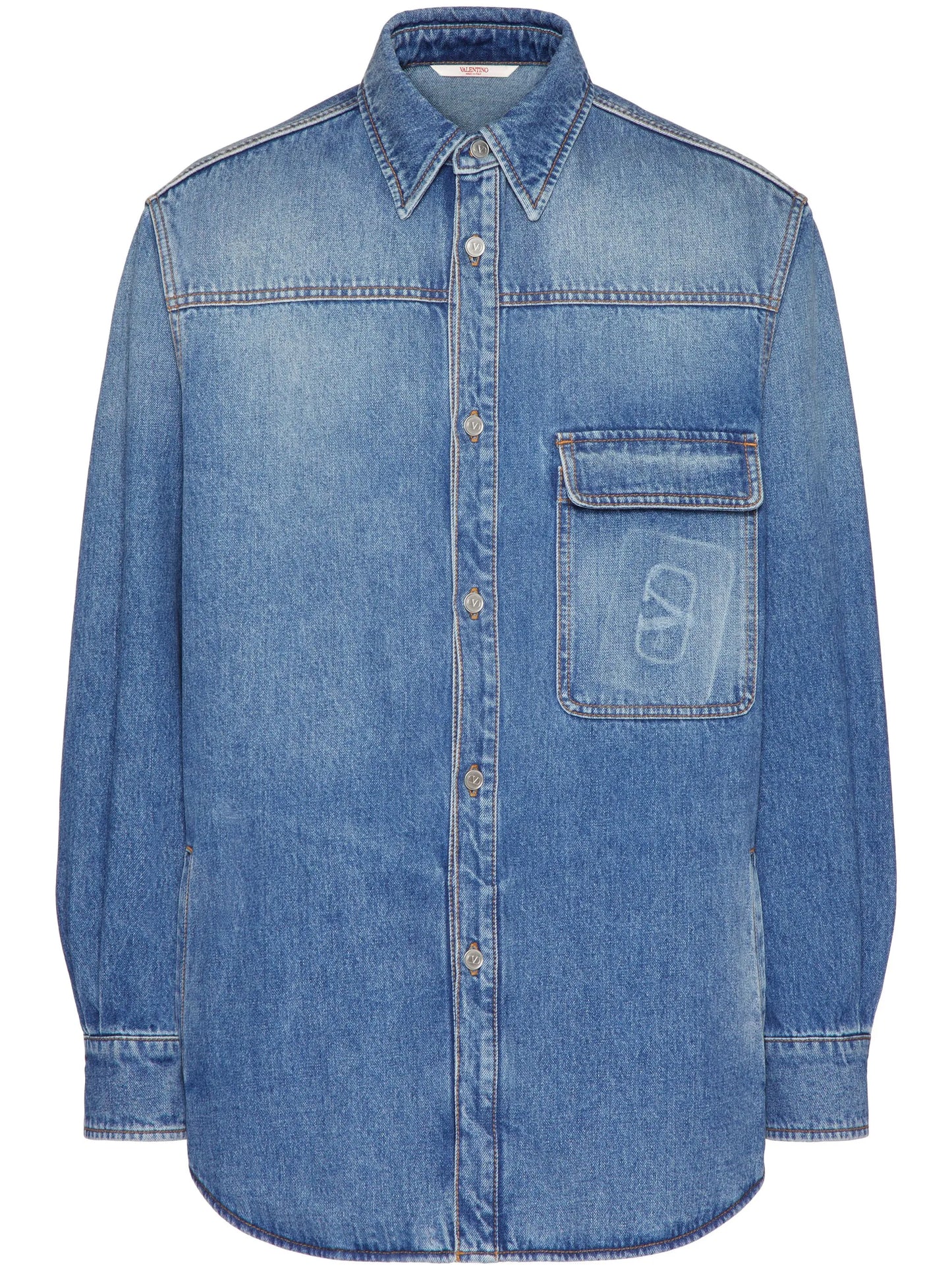 VLogo Signature denim shirt
