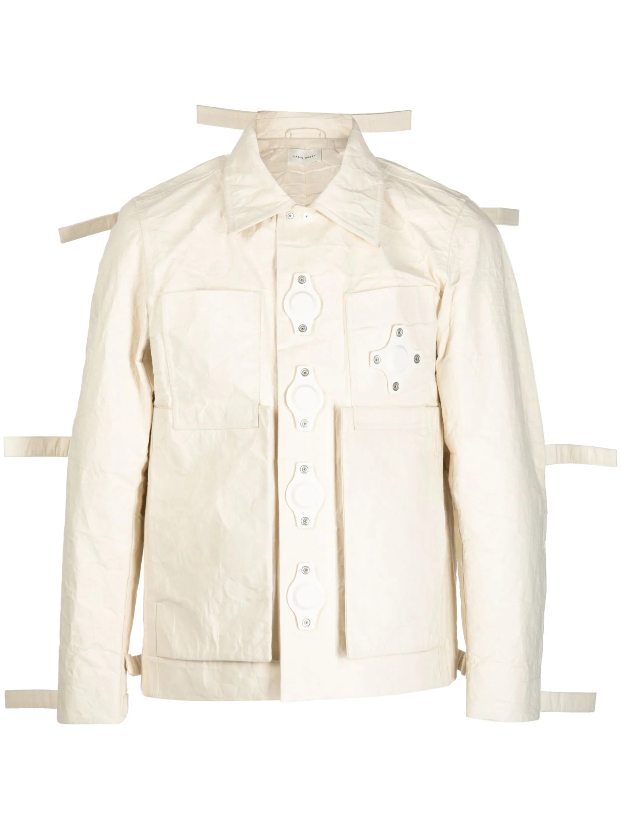 Tab eyelet strings jacket