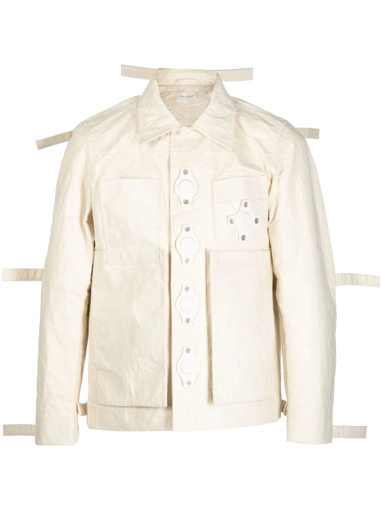 Tab eyelet strings jacket