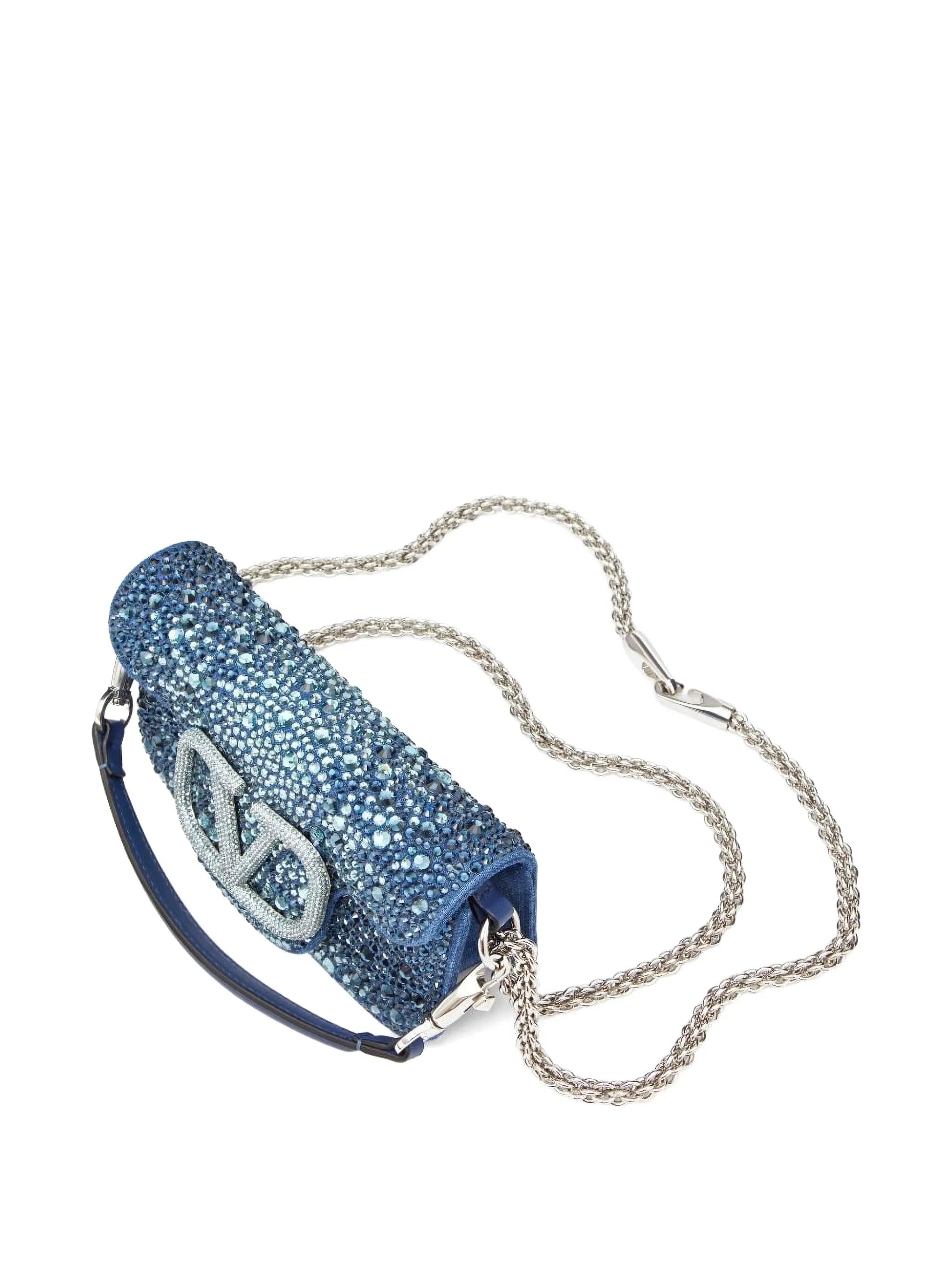 small Locò embellished denim shoulder bag