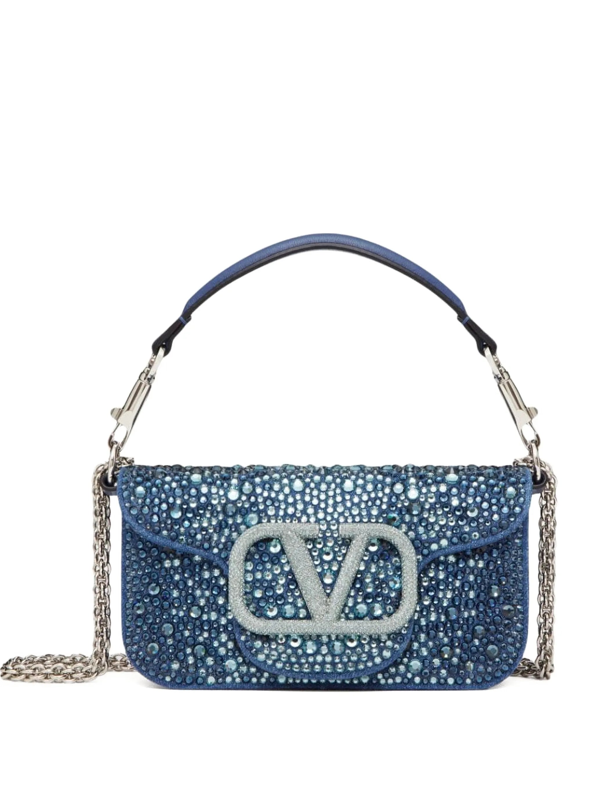 small Locò embellished denim shoulder bag