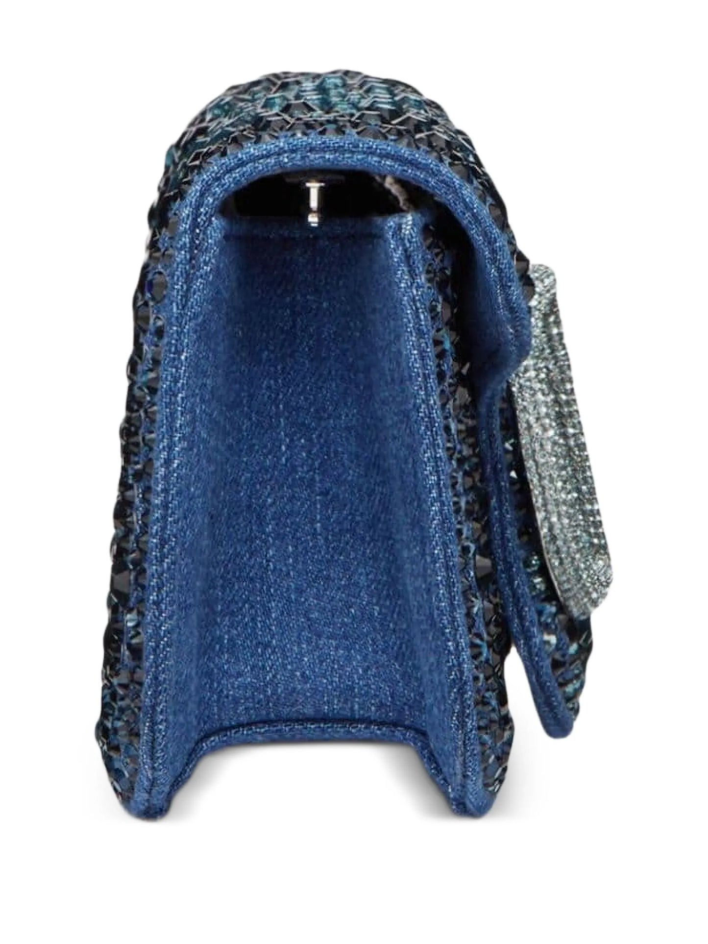 small Locò embellished denim shoulder bag
