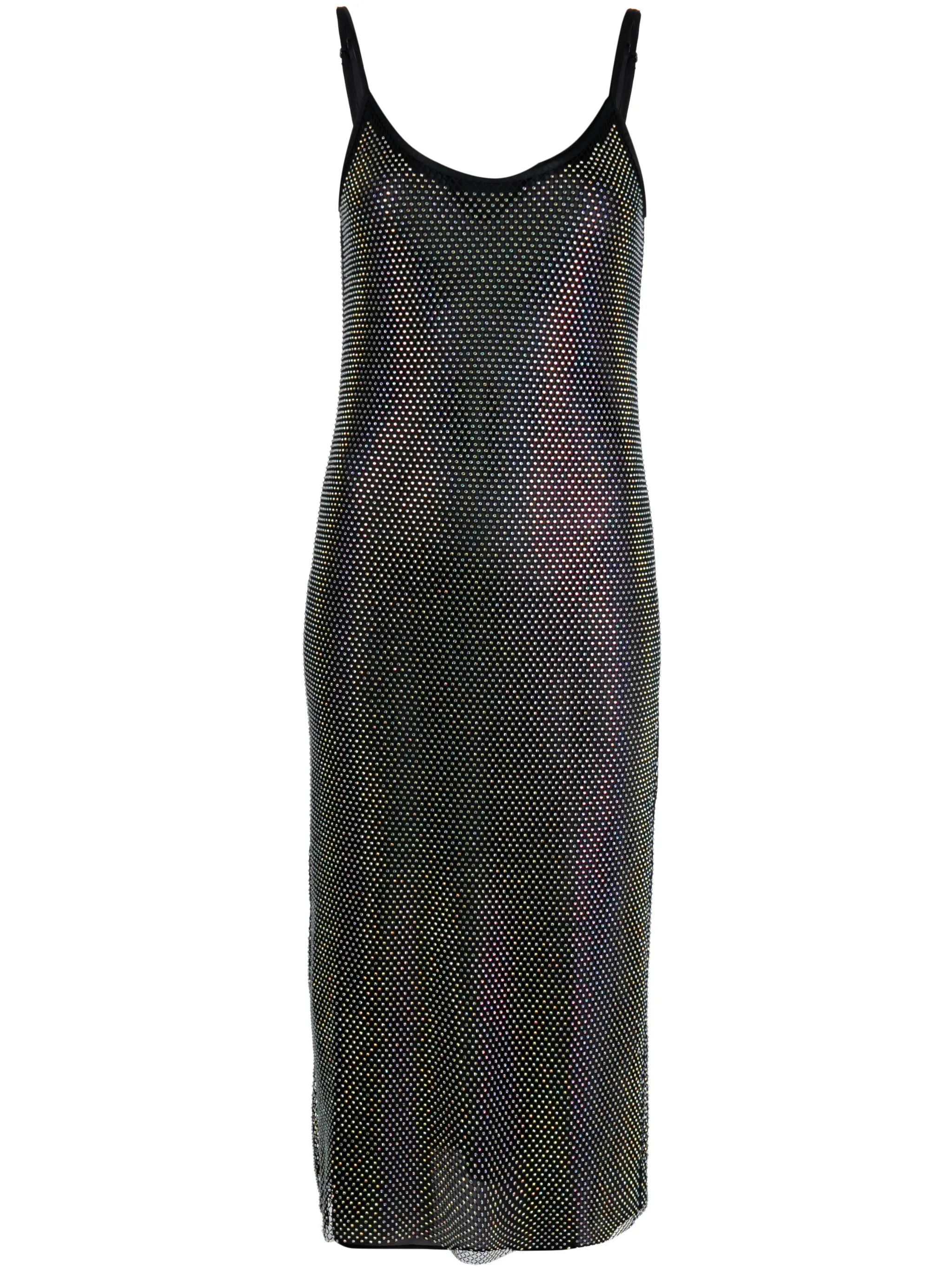 Oakley crystal-embellished midi dress