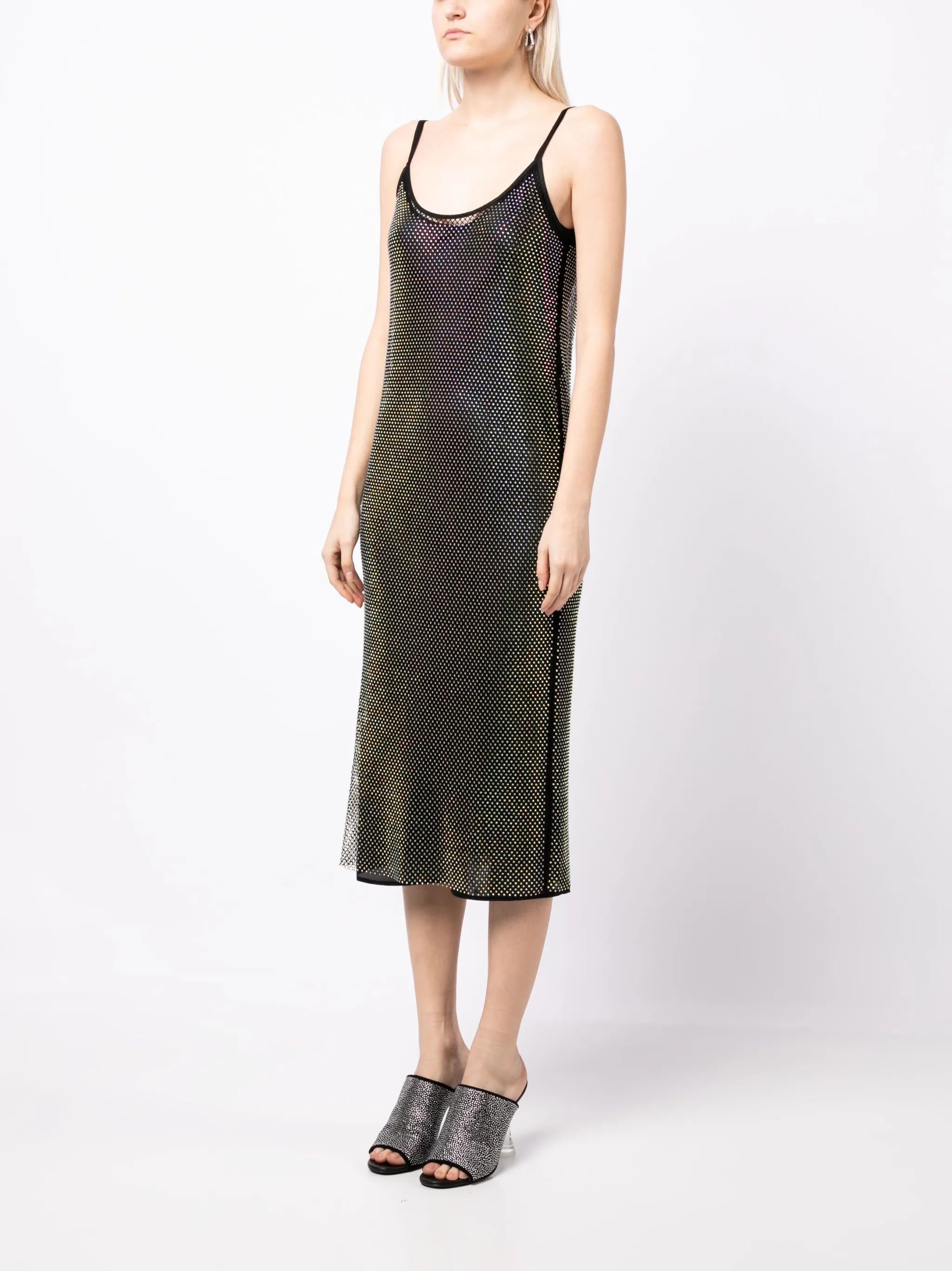 Oakley crystal-embellished midi dress