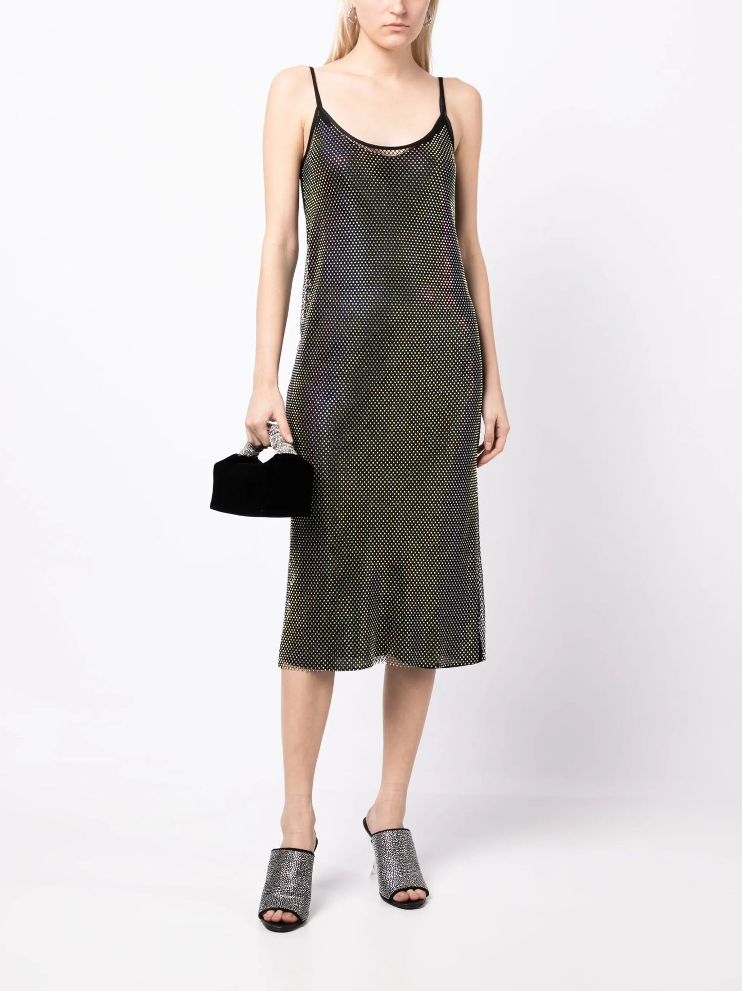 Oakley crystal-embellished midi dress