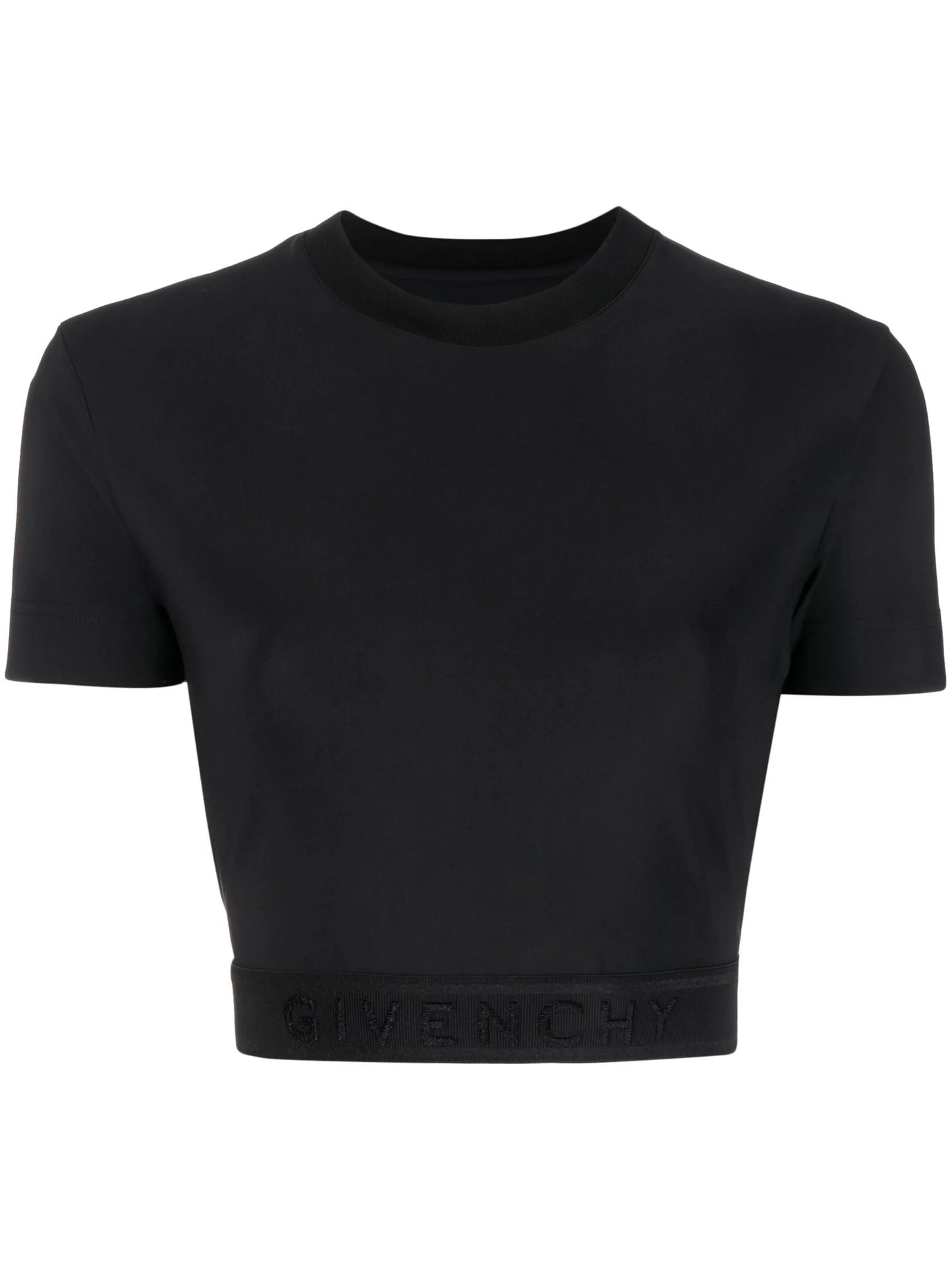 logo-waistband cropped T-shirt