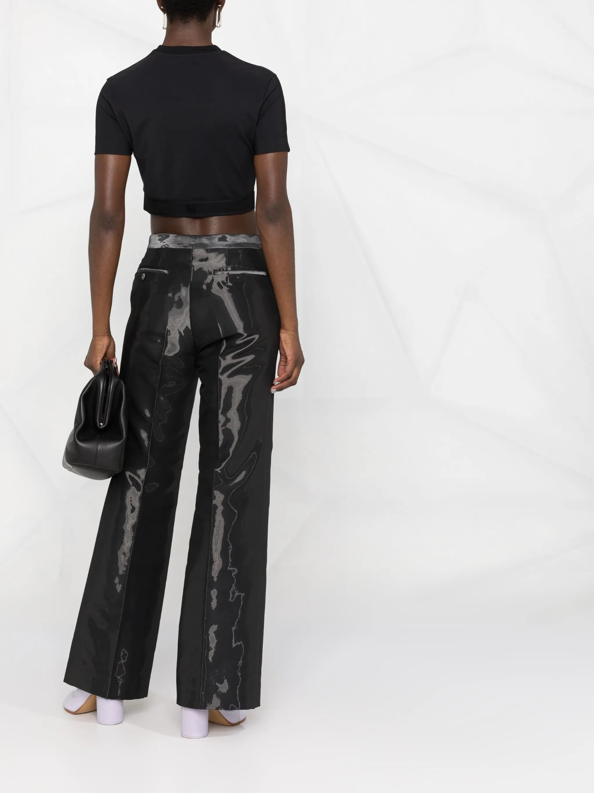logo-waistband cropped T-shirt