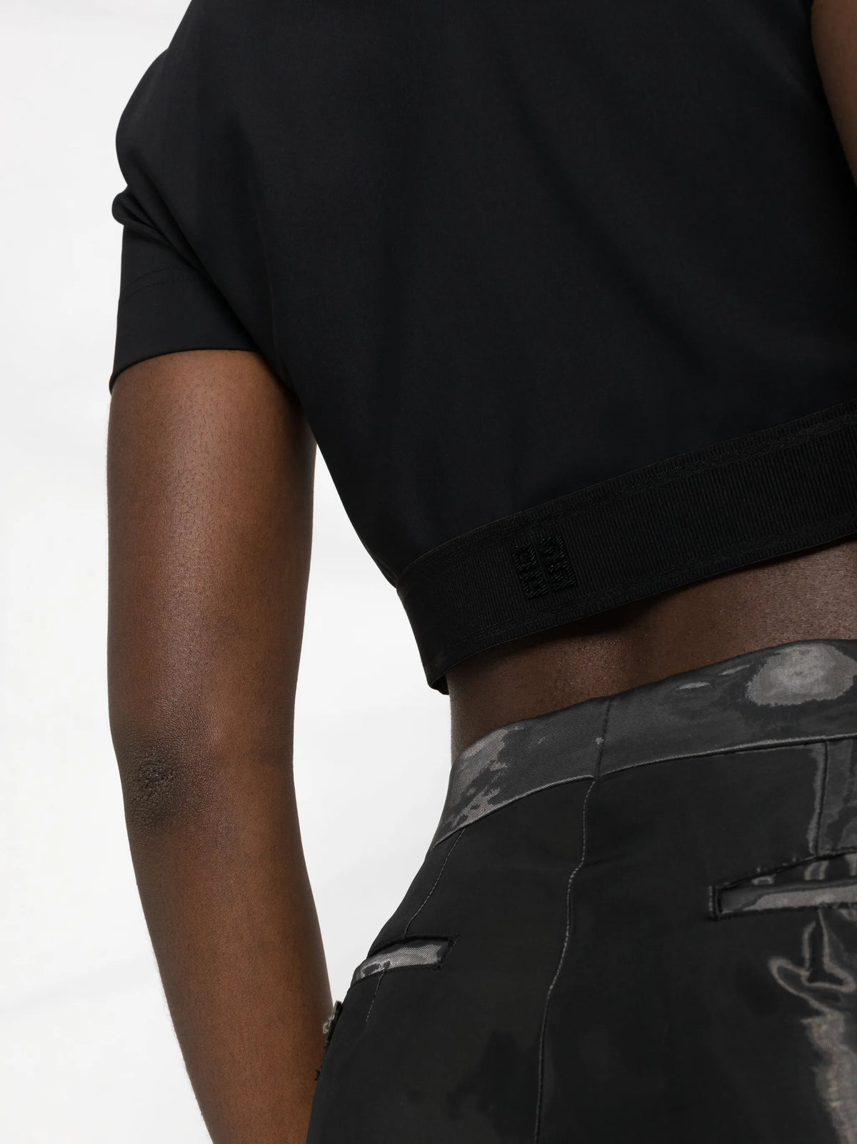 logo-waistband cropped T-shirt