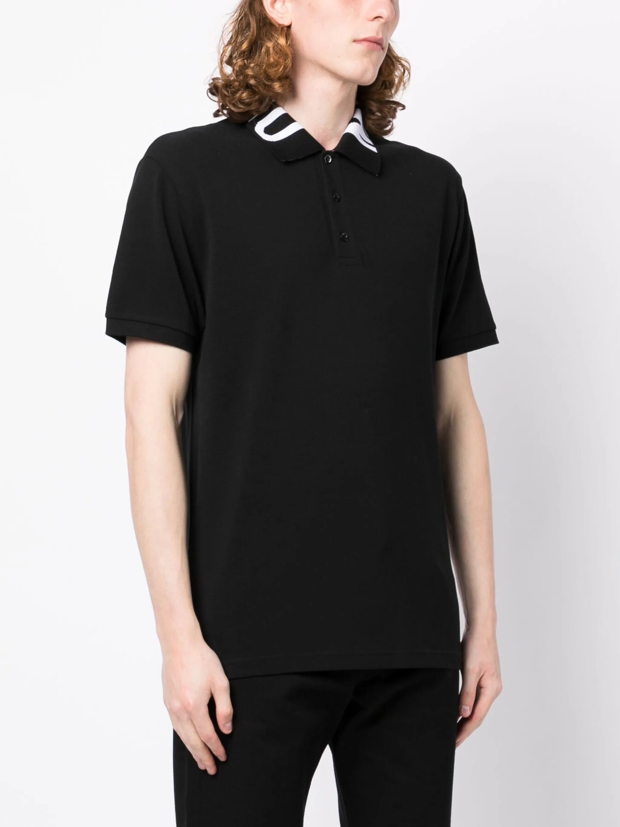 logo-embroidered cotton polo shirt