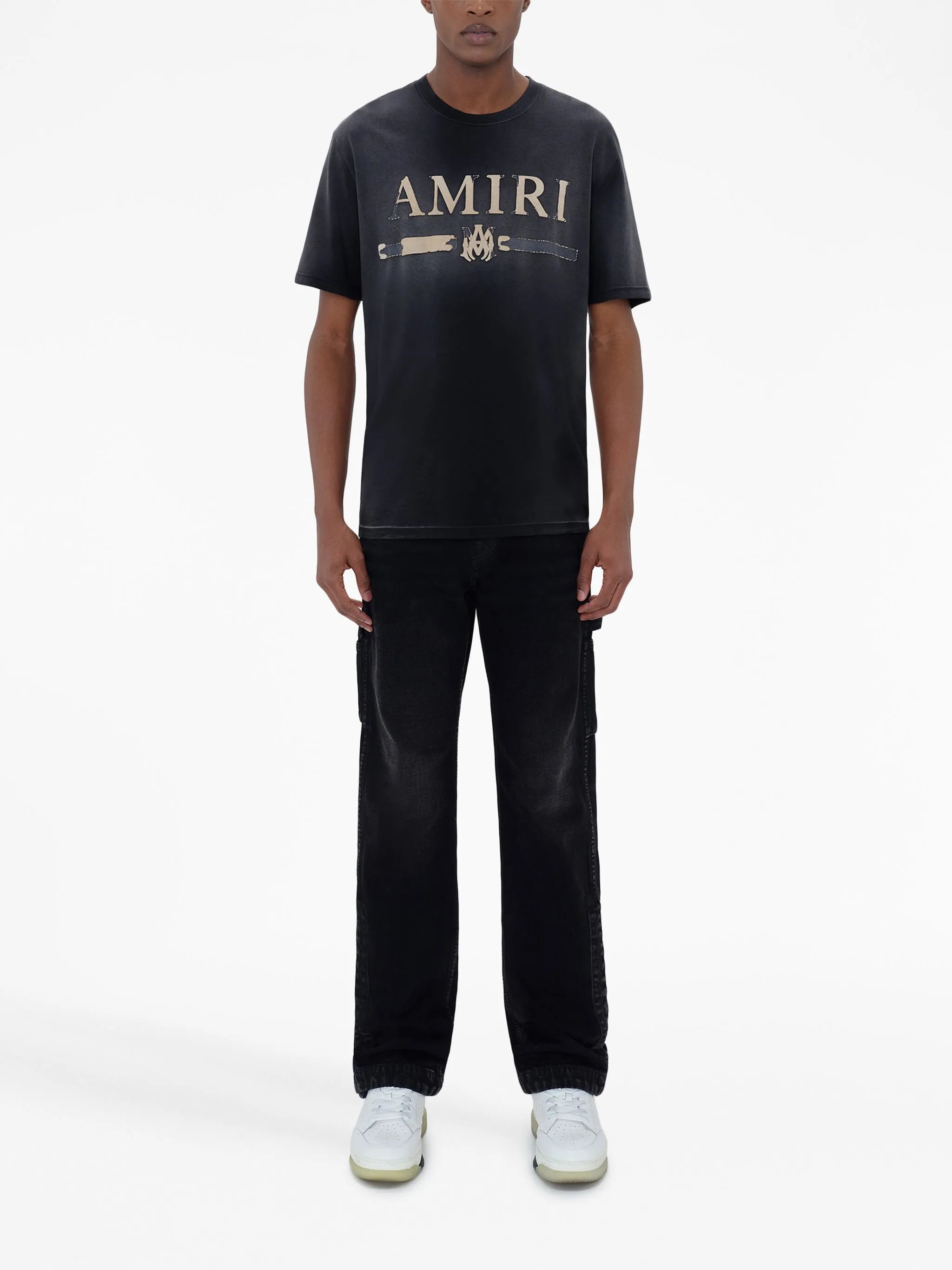 logo bar-print T-shirt