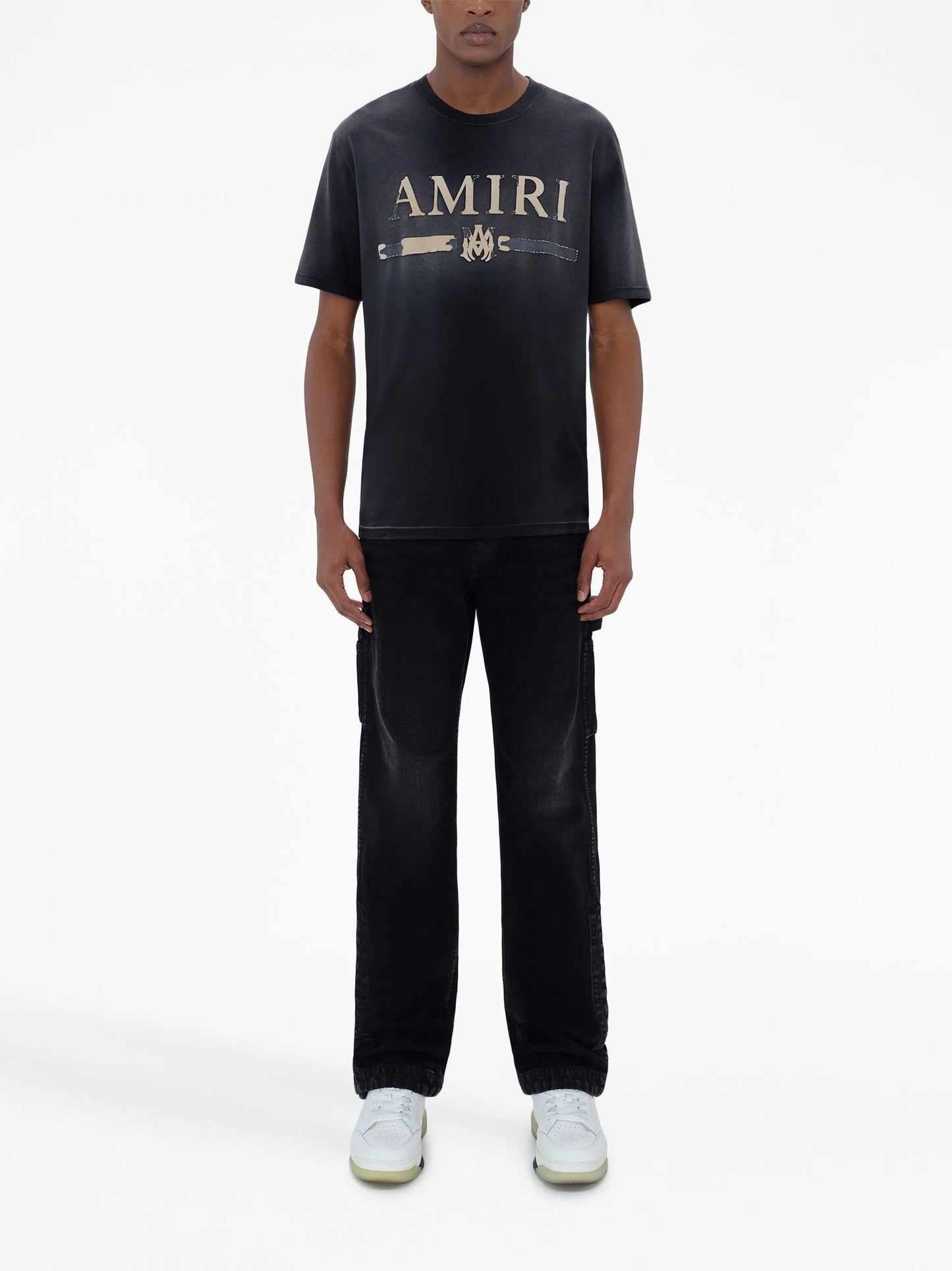 logo bar-print T-shirt