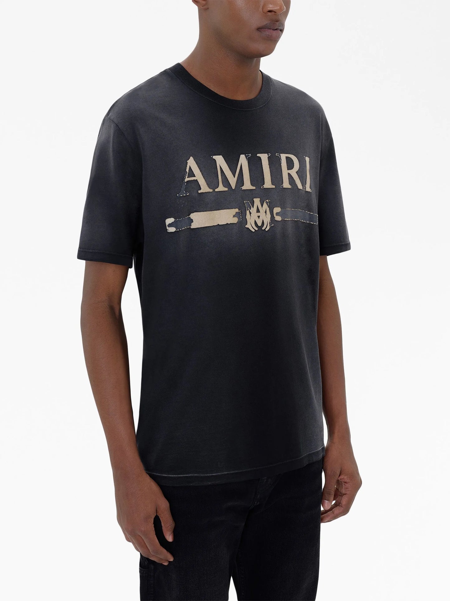 logo bar-print T-shirt