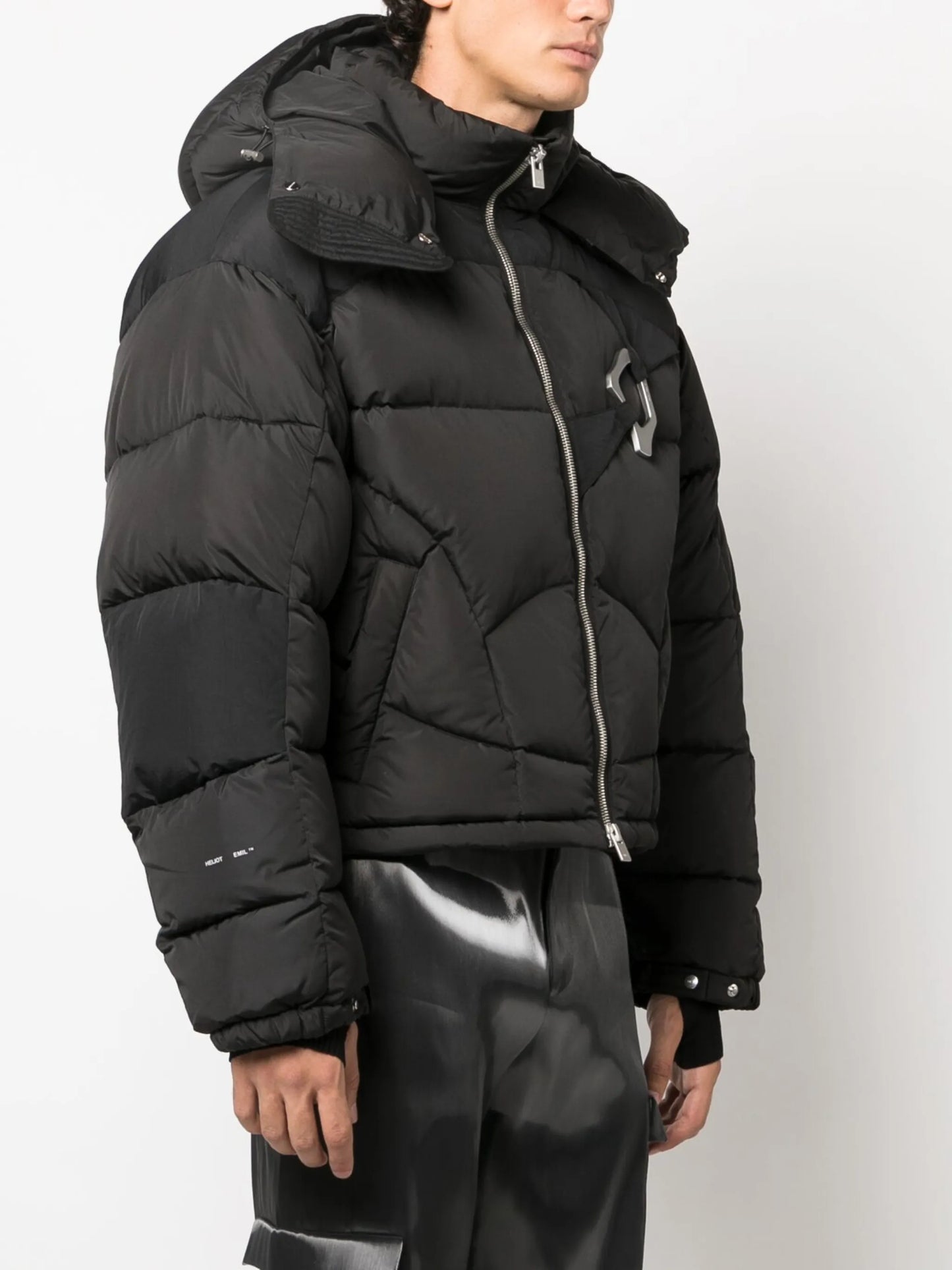 HE Abstract zip-up down jacket