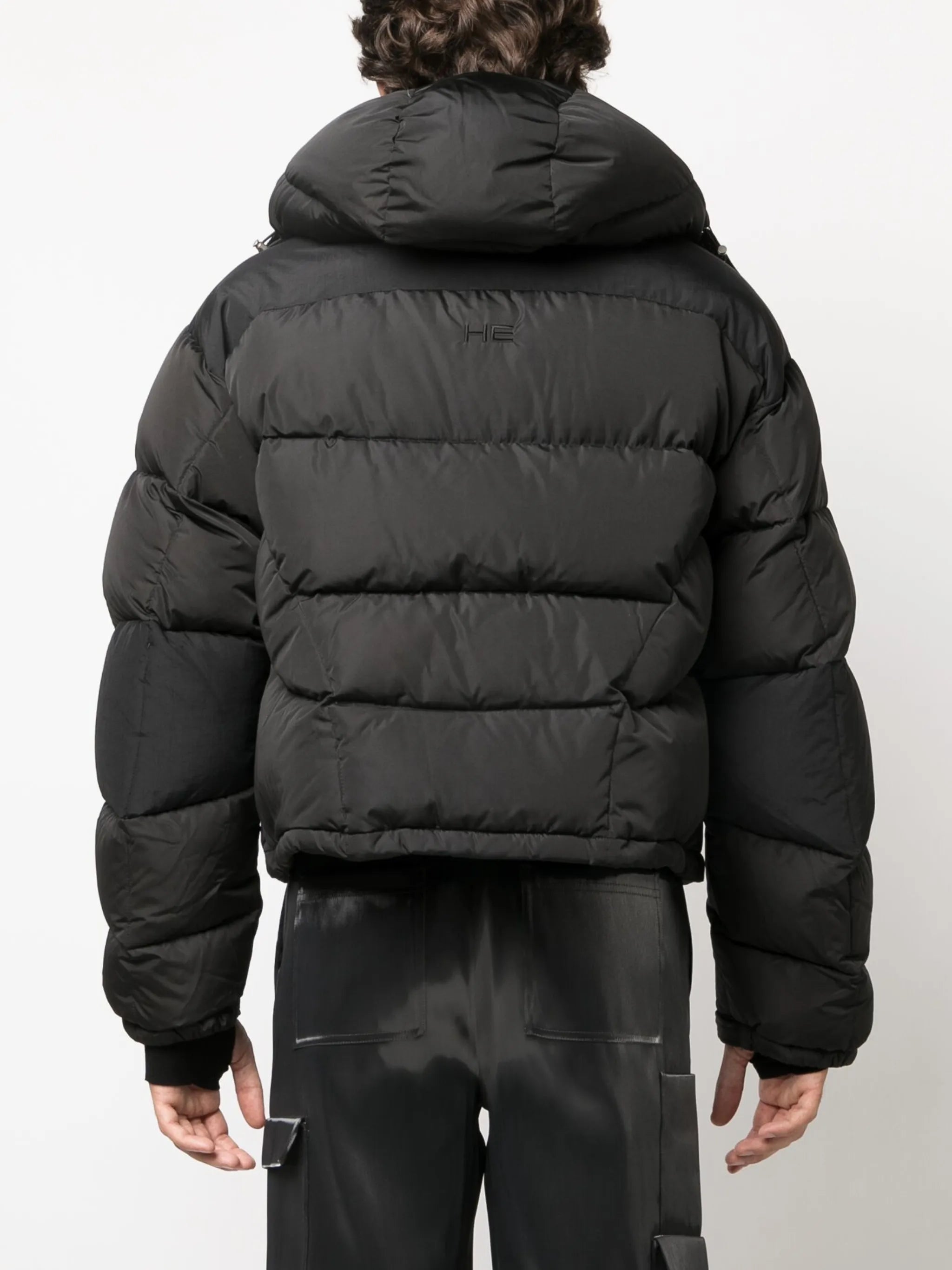 HE Abstract zip-up down jacket
