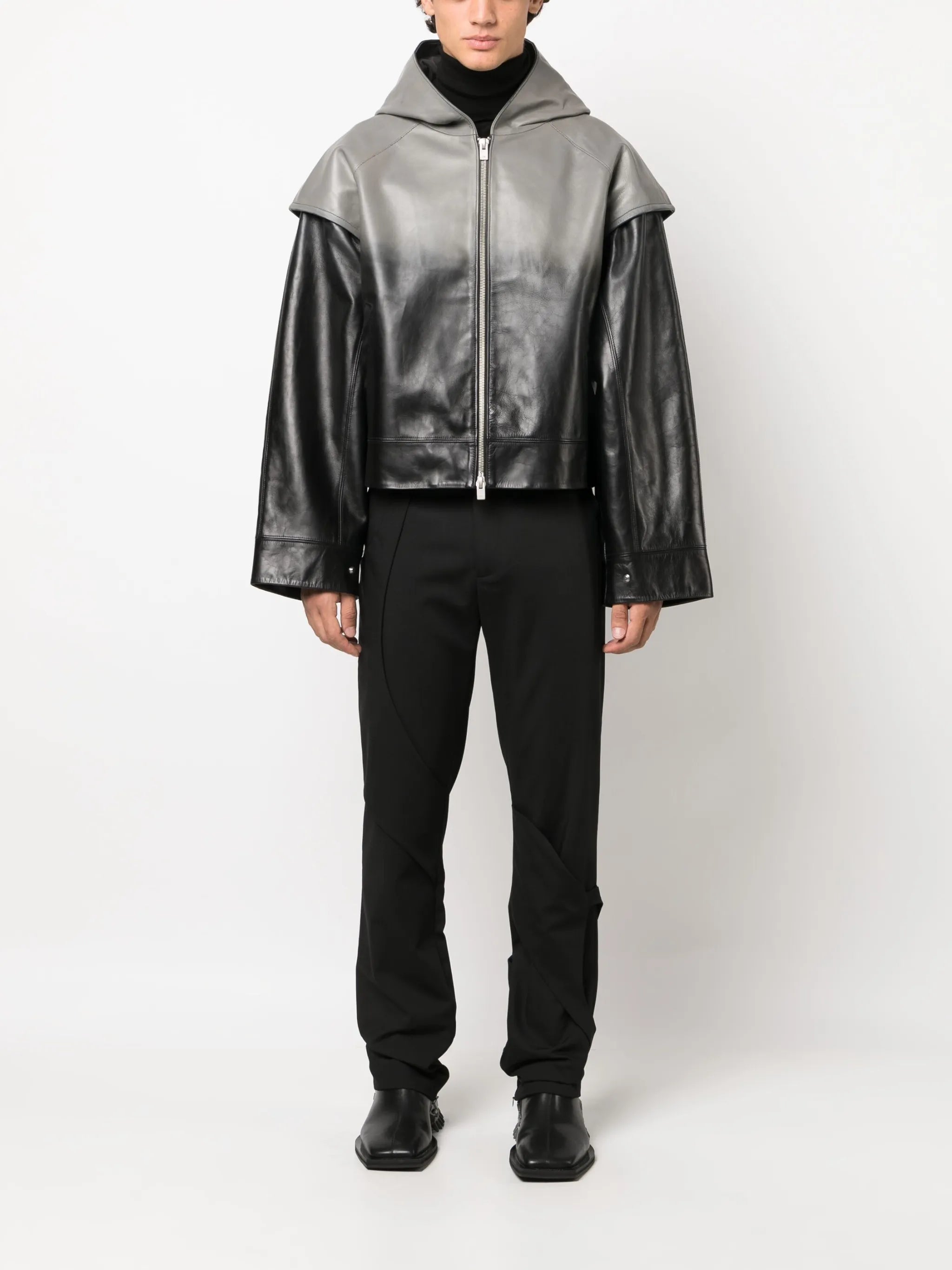 double-sleeve leather jacket