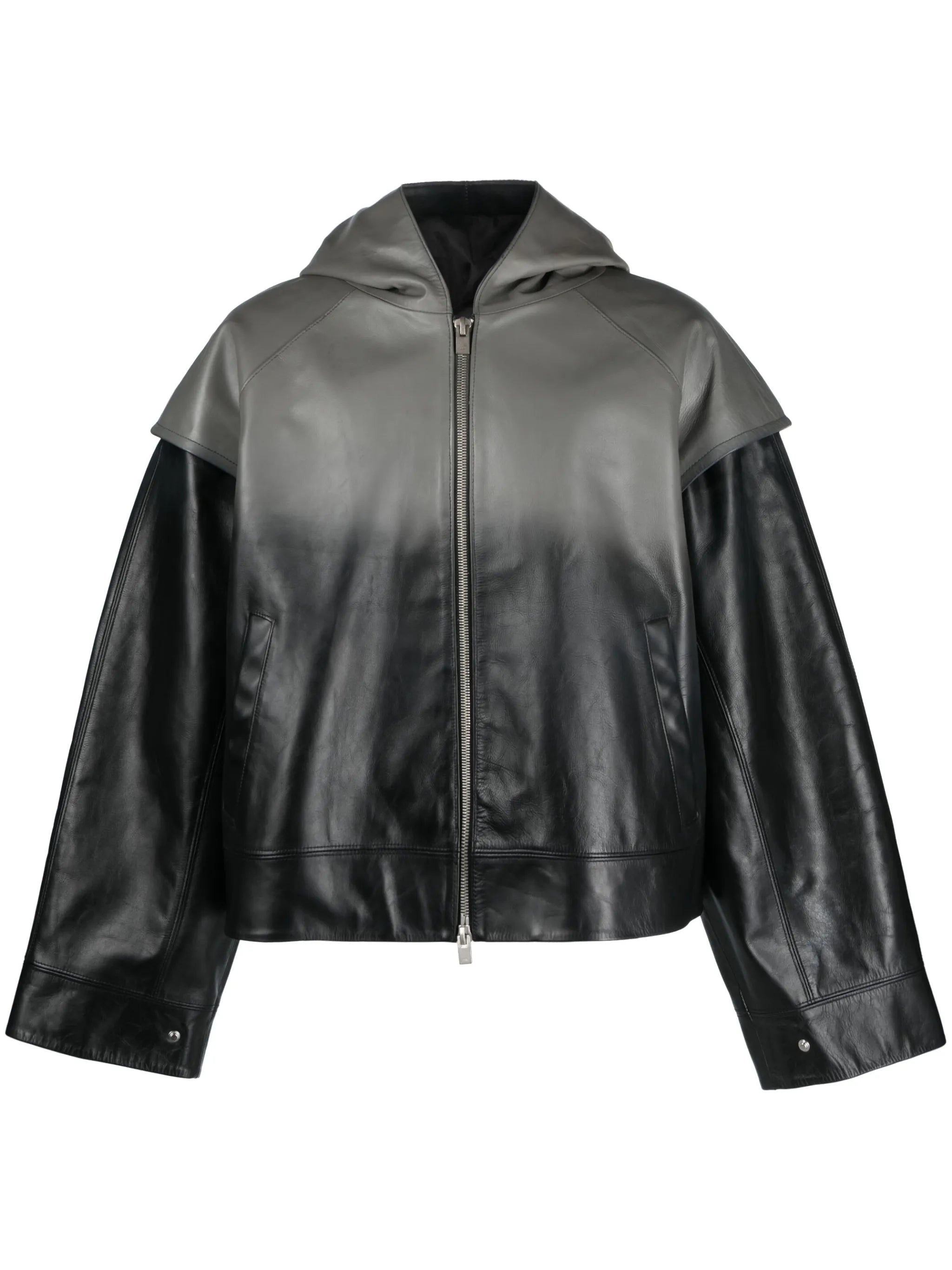double-sleeve leather jacket