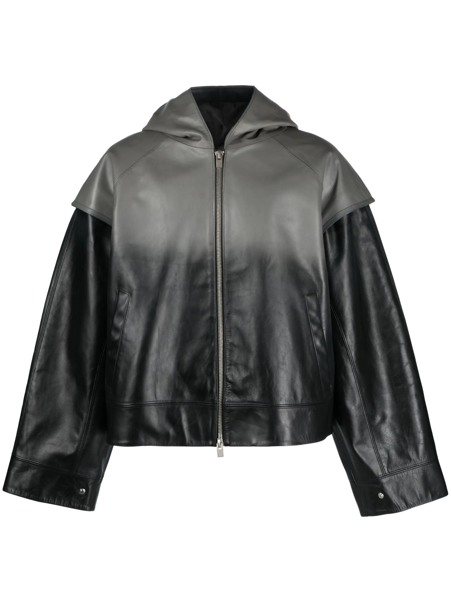 double-sleeve leather jacket