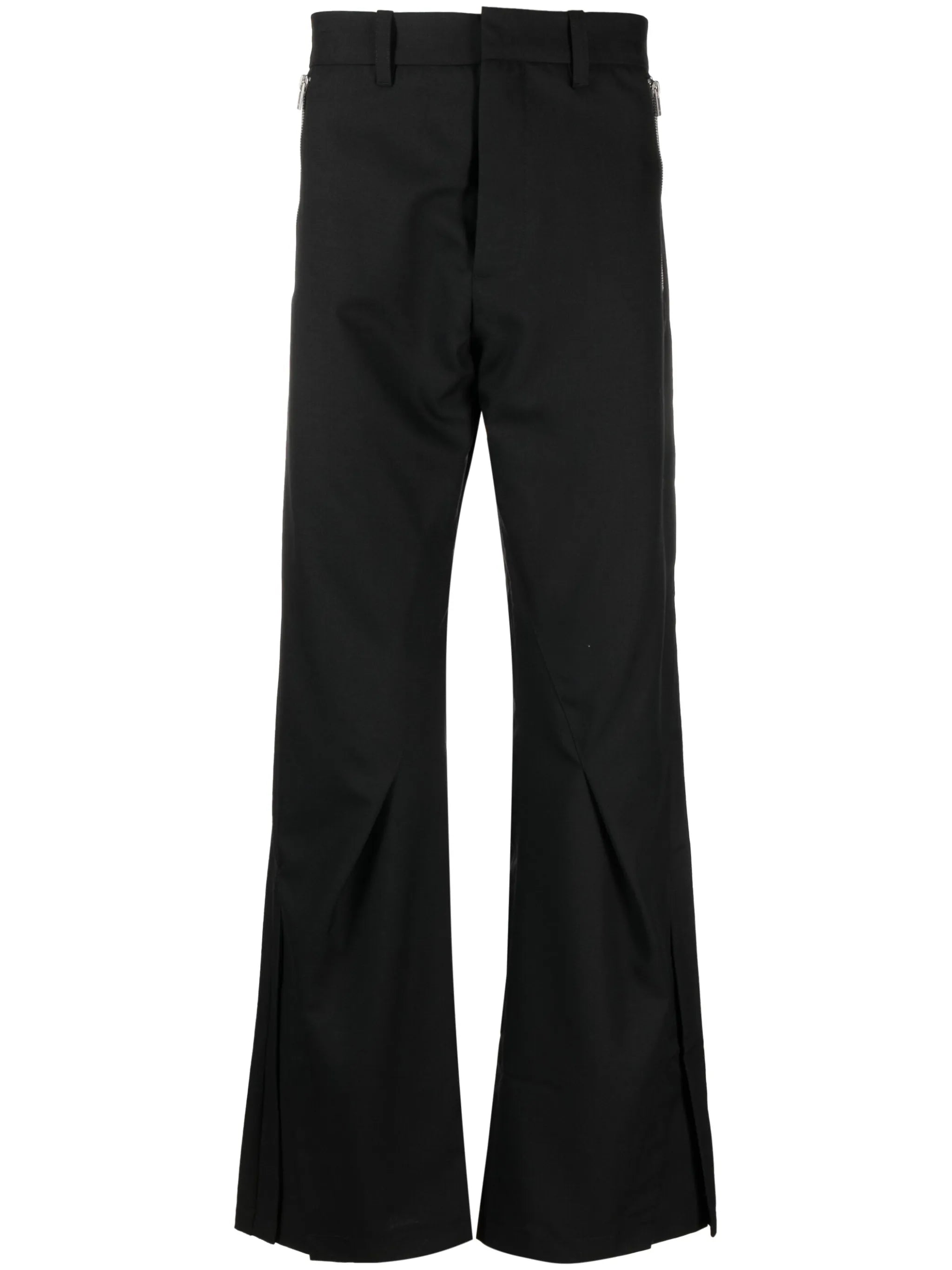 Amalgamate pleat-detail straight-leg trousers