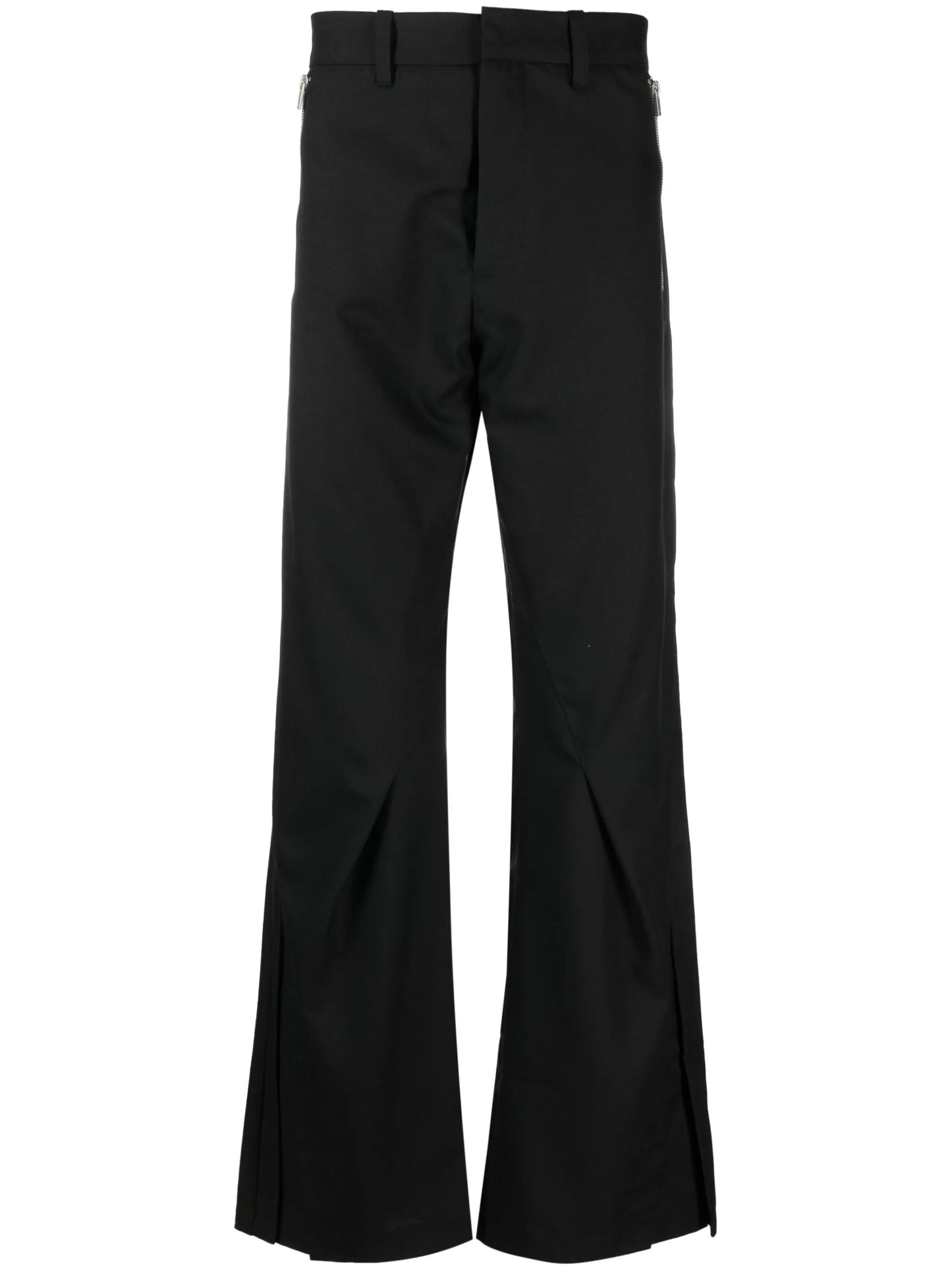 Amalgamate pleat-detail straight-leg trousers