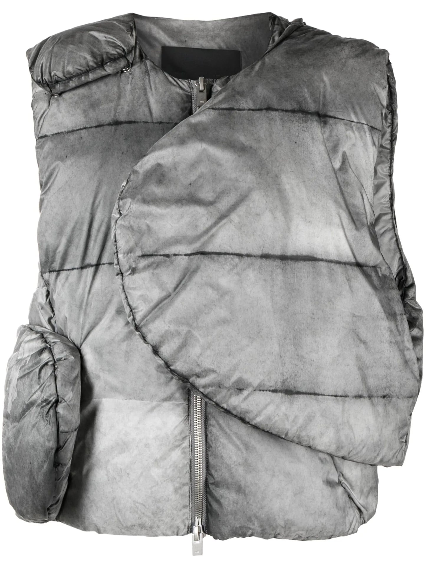 Weathering asymmetric gilet