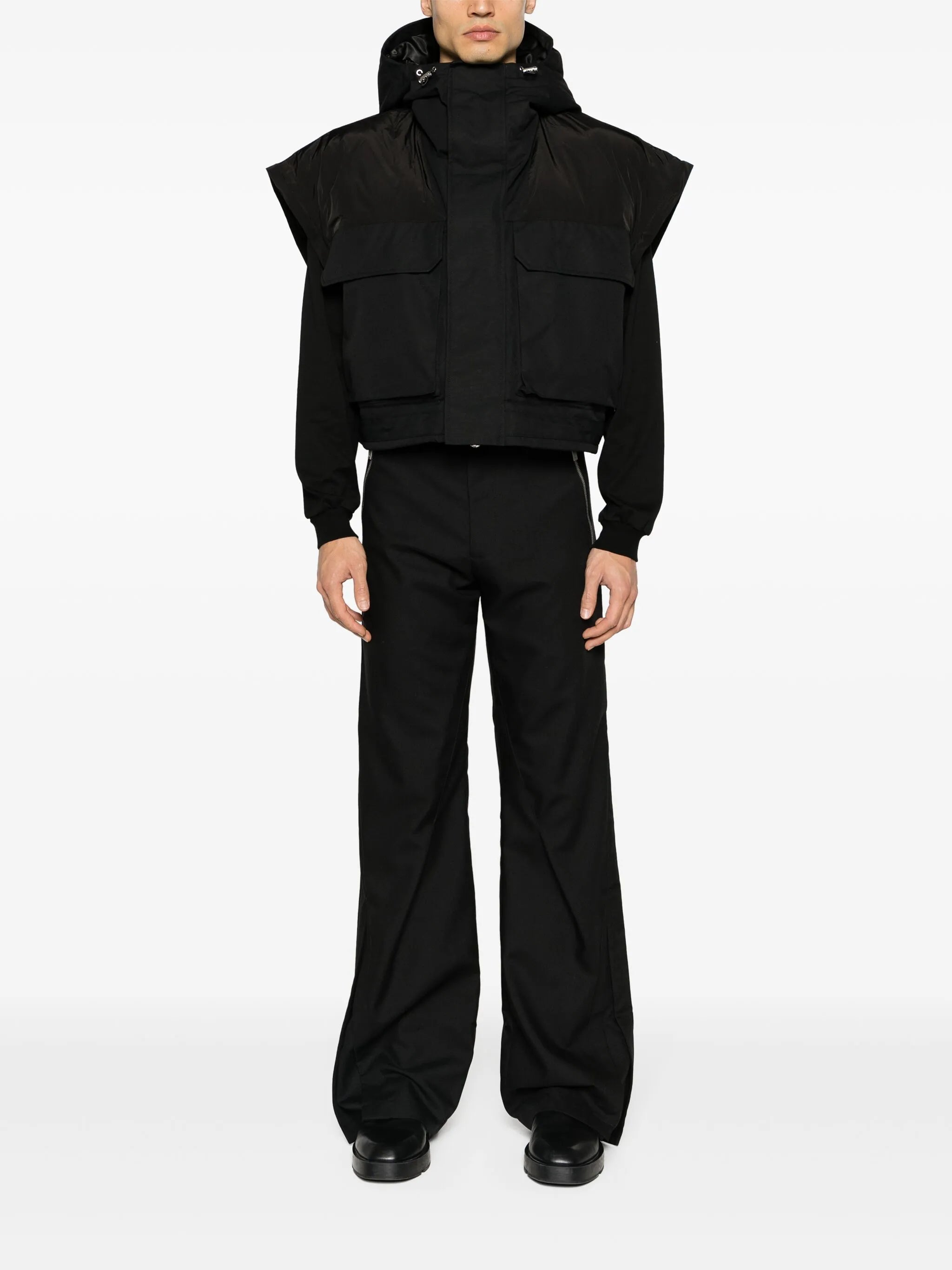 Elementary detachable-panels canvas jacket