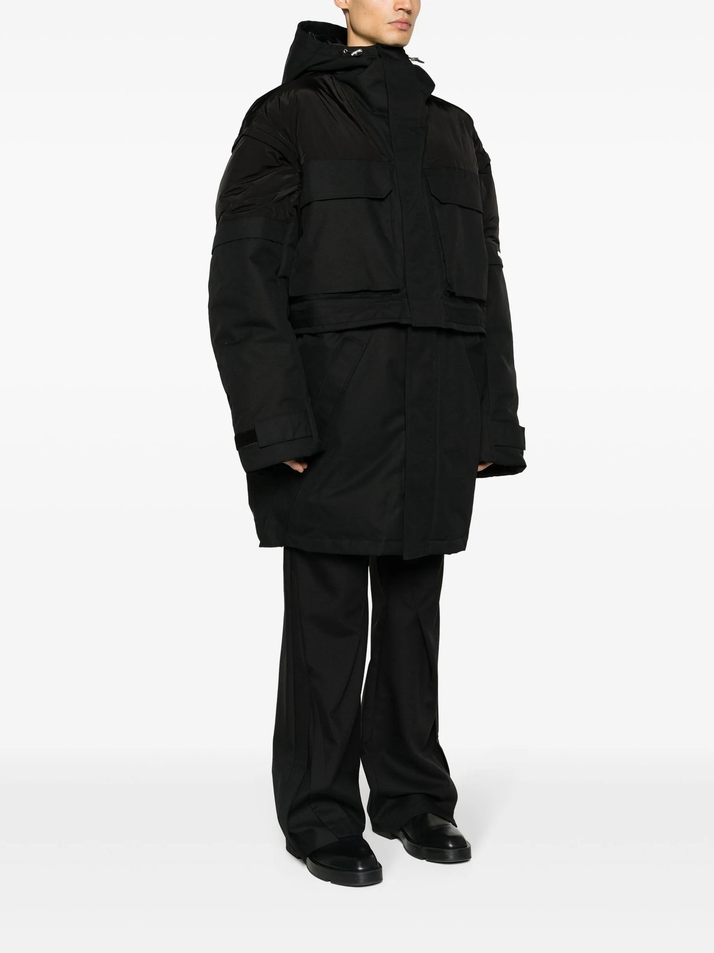 Elementary detachable-panels canvas jacket