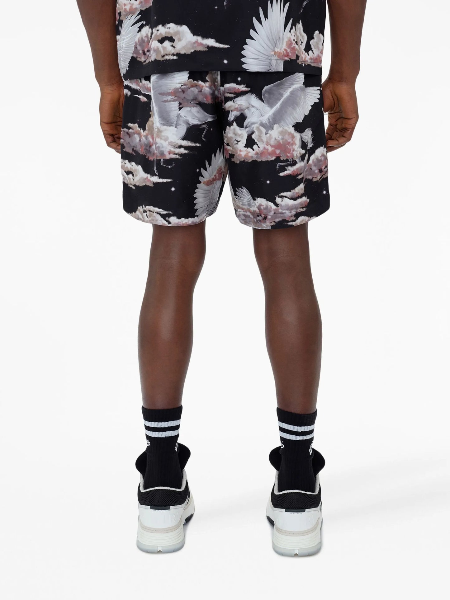 graphic-print pyjama shorts