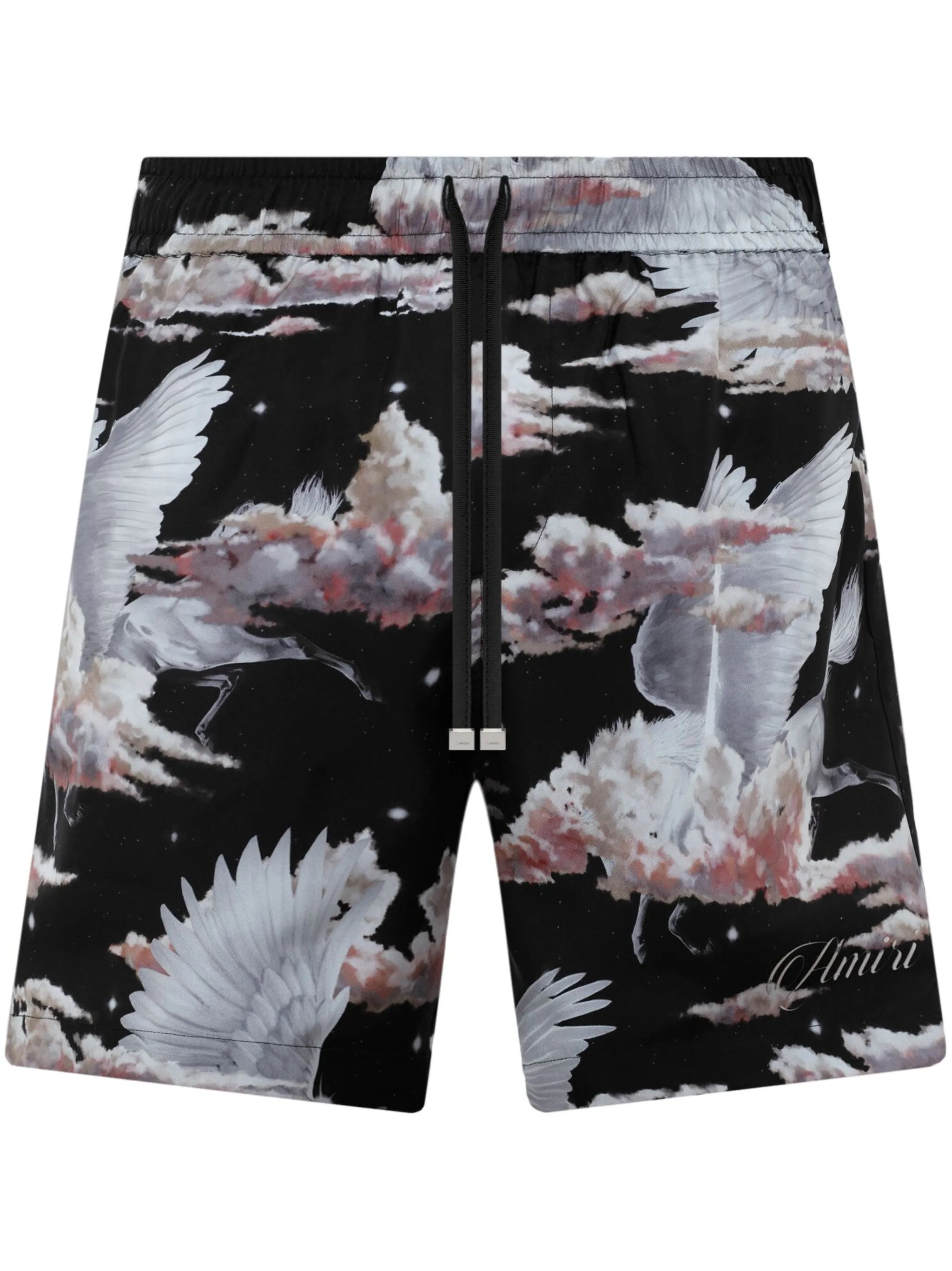 graphic-print pyjama shorts