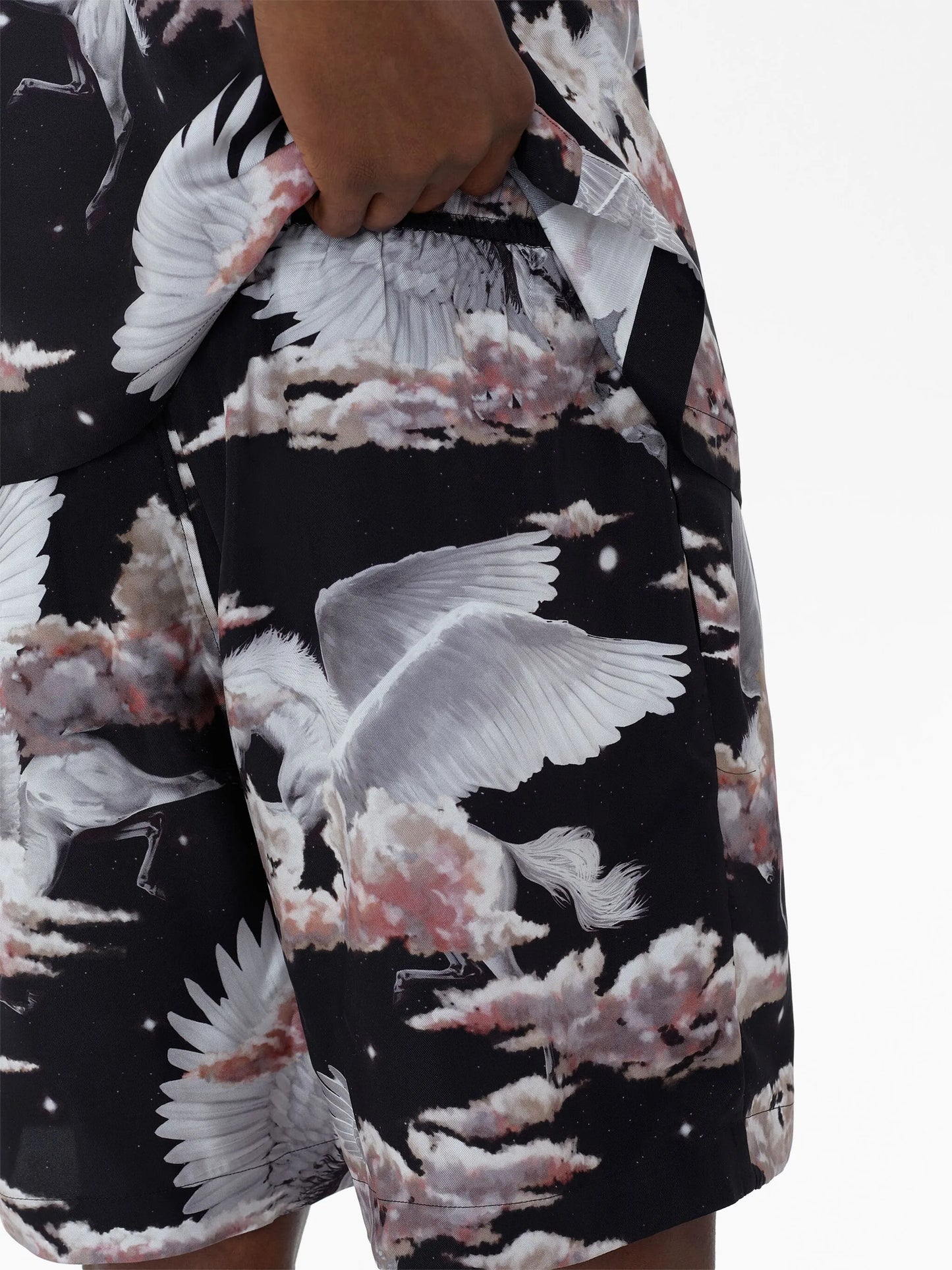 graphic-print pyjama shorts