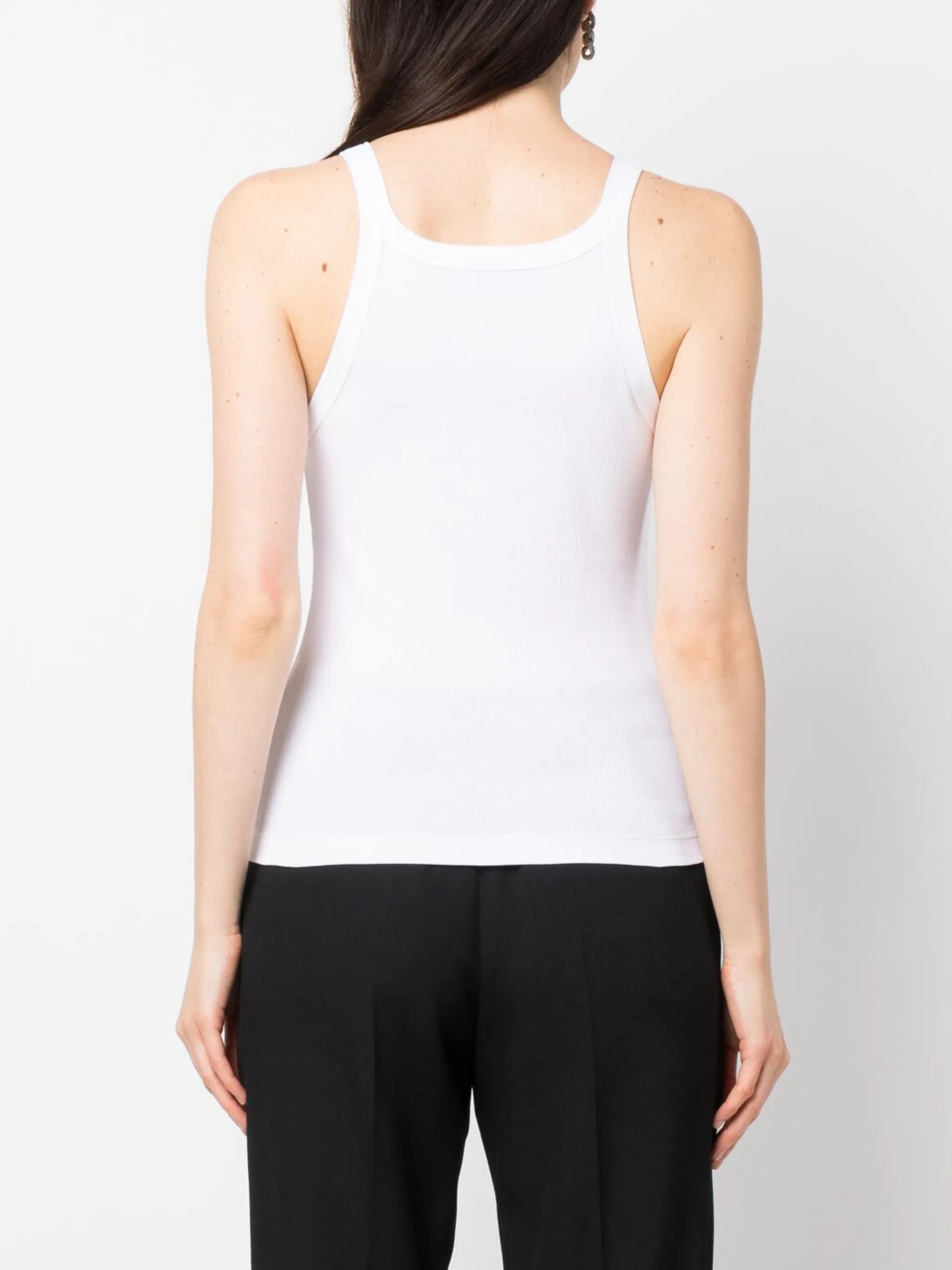 logo-embroidered vest top