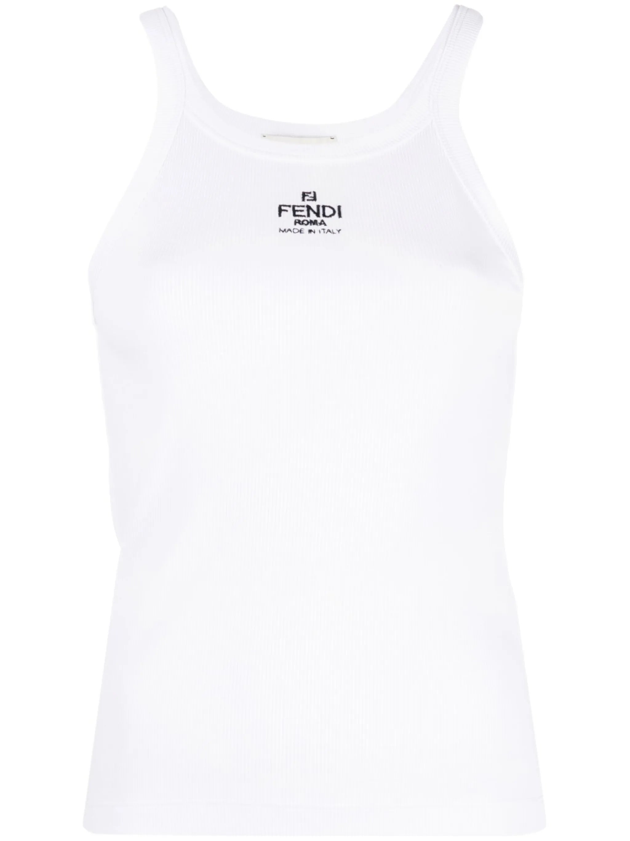 logo-embroidered vest top