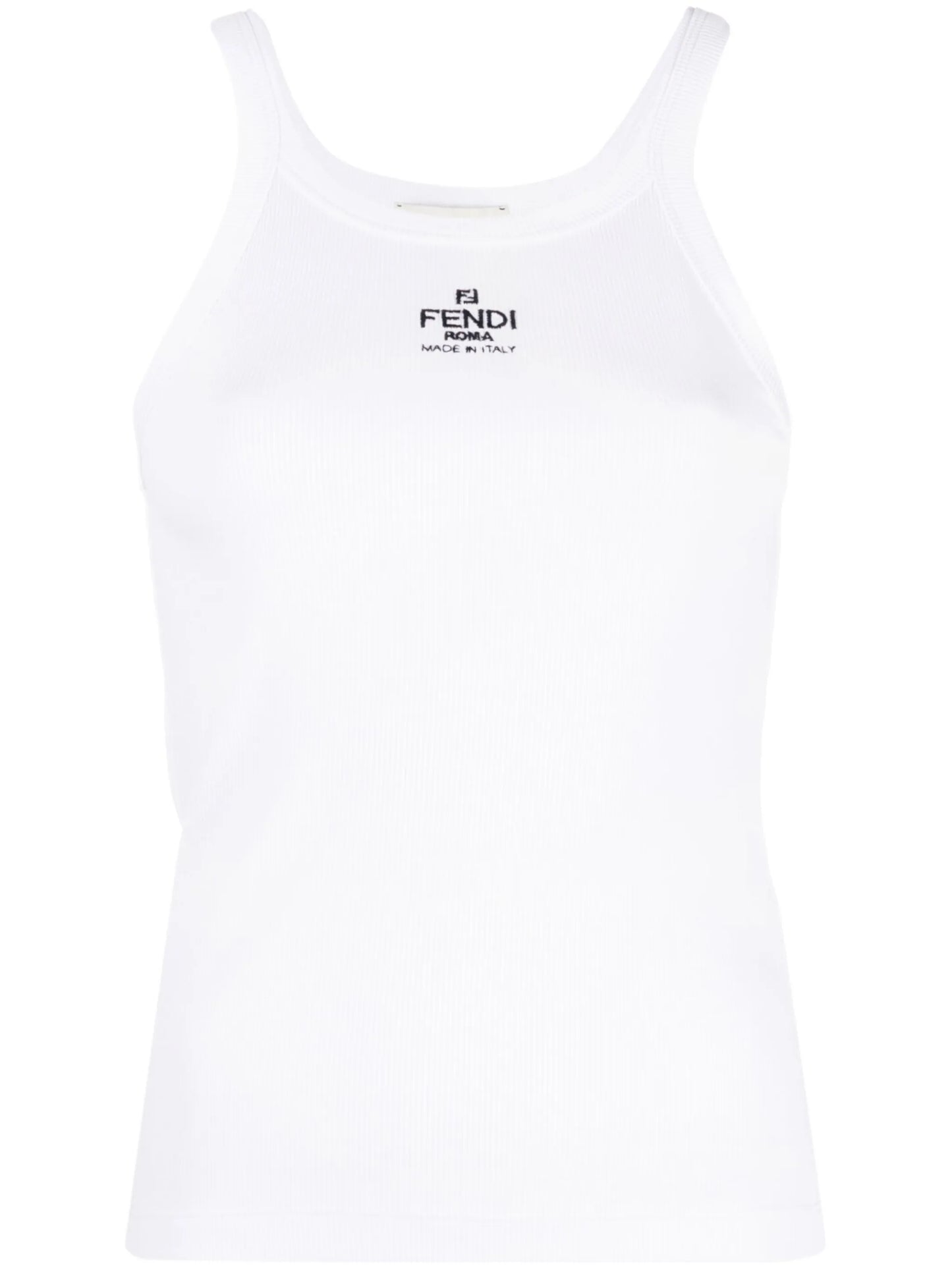 logo-embroidered vest top