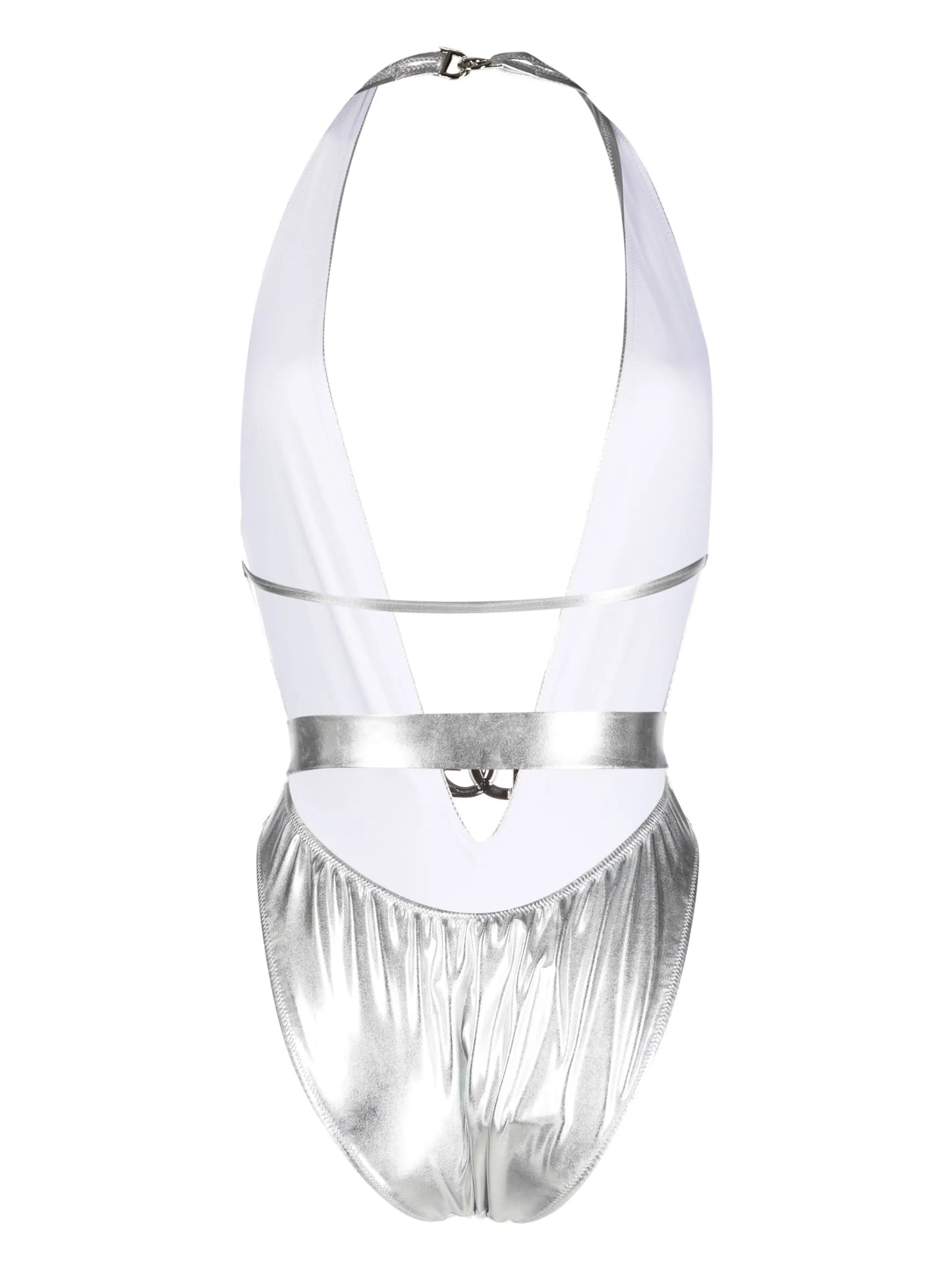 logo-plaque swimsuit