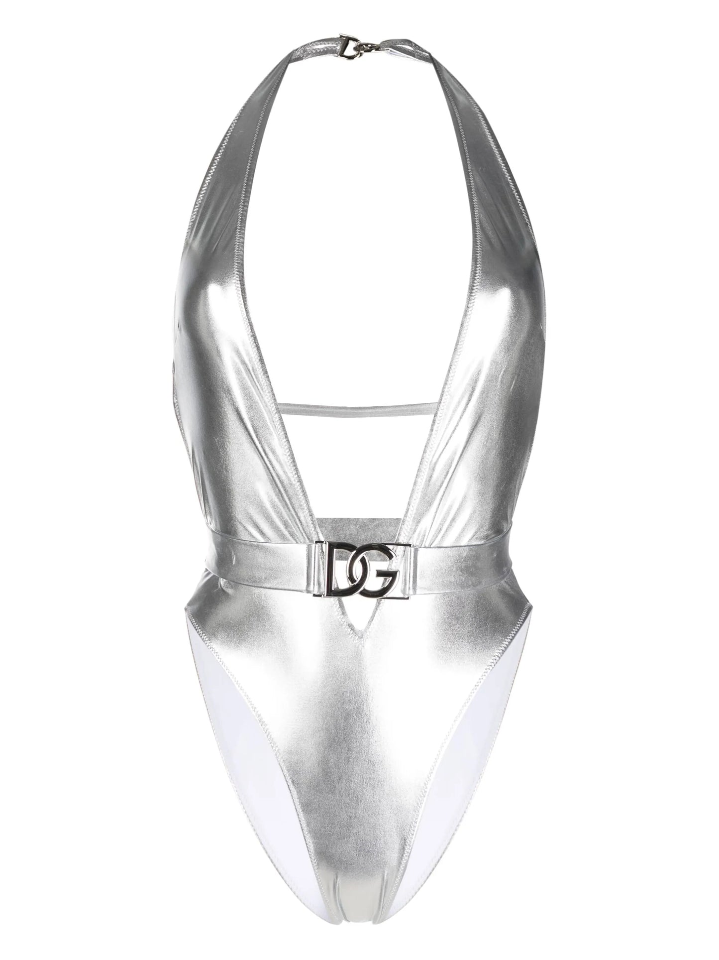 logo-plaque swimsuit