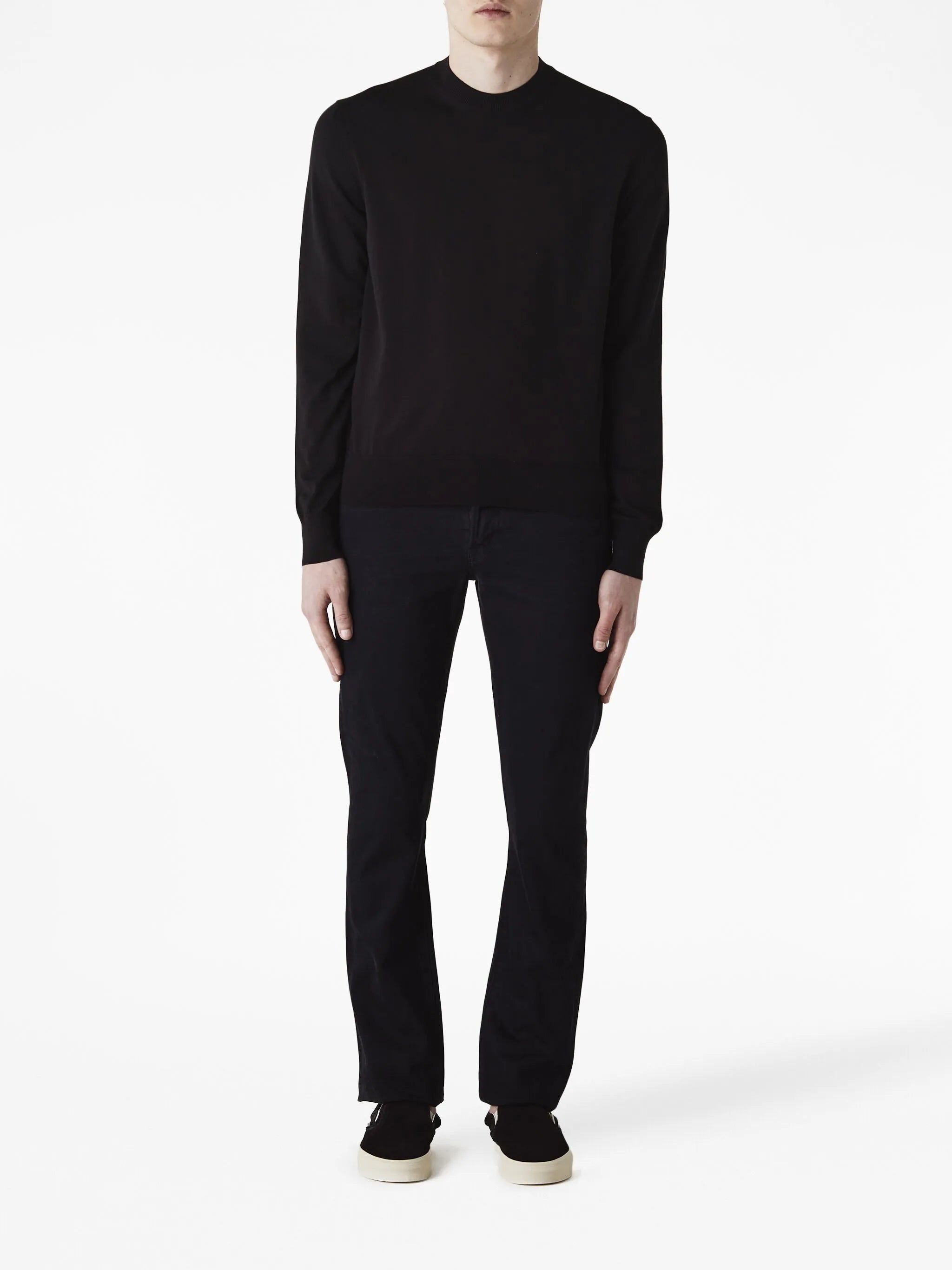 crew-neck cotton jumper