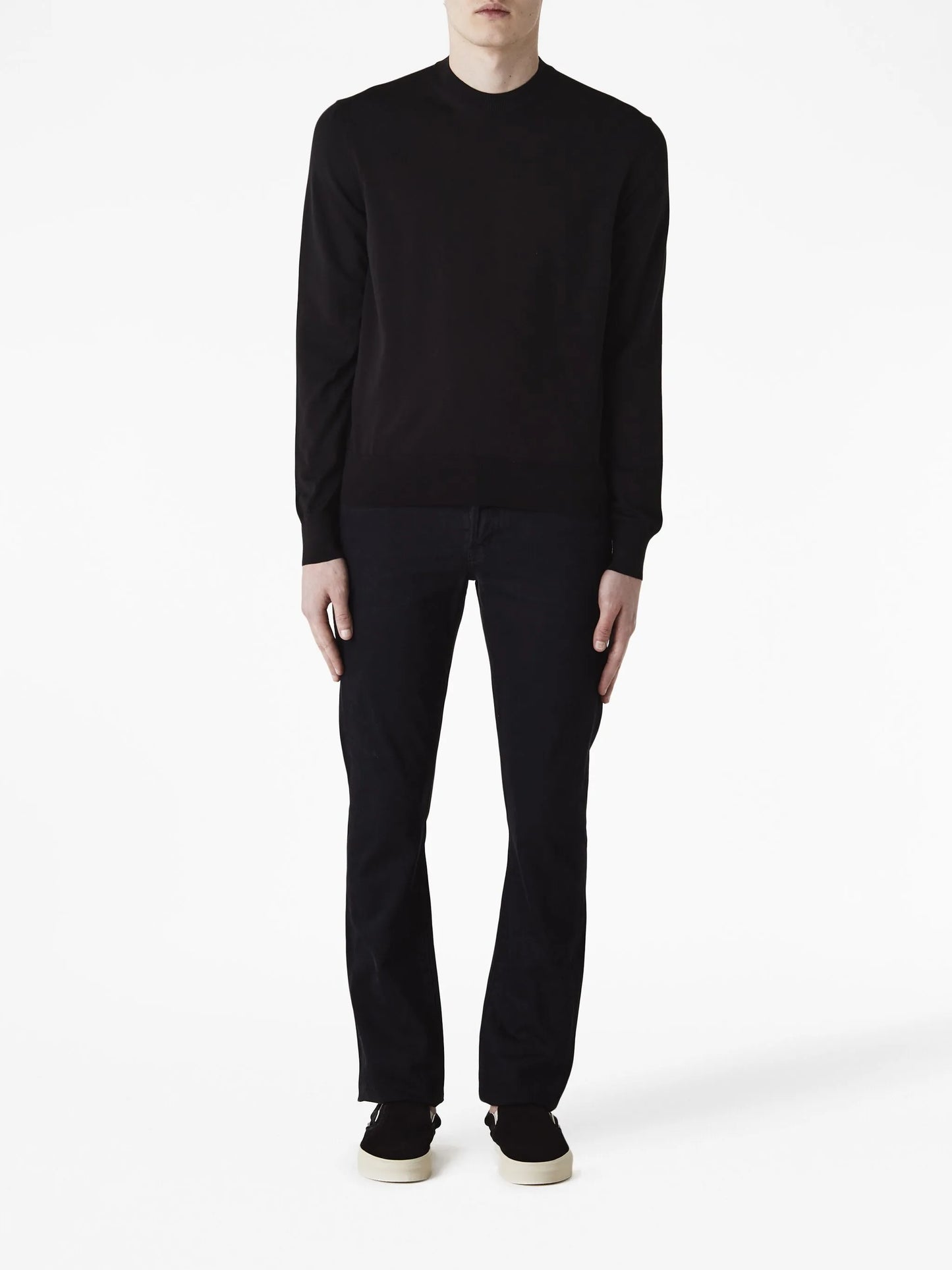 crew-neck cotton jumper