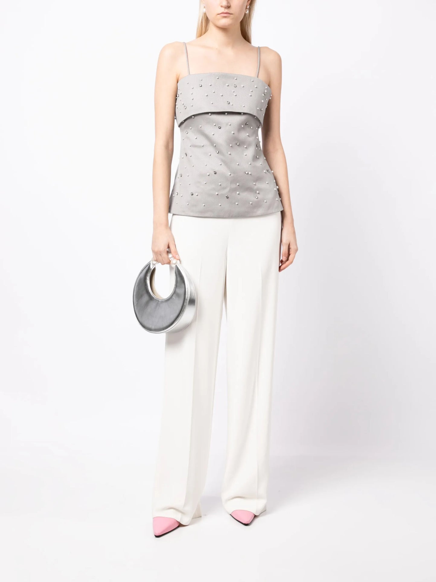 Una crystal-embellished top
