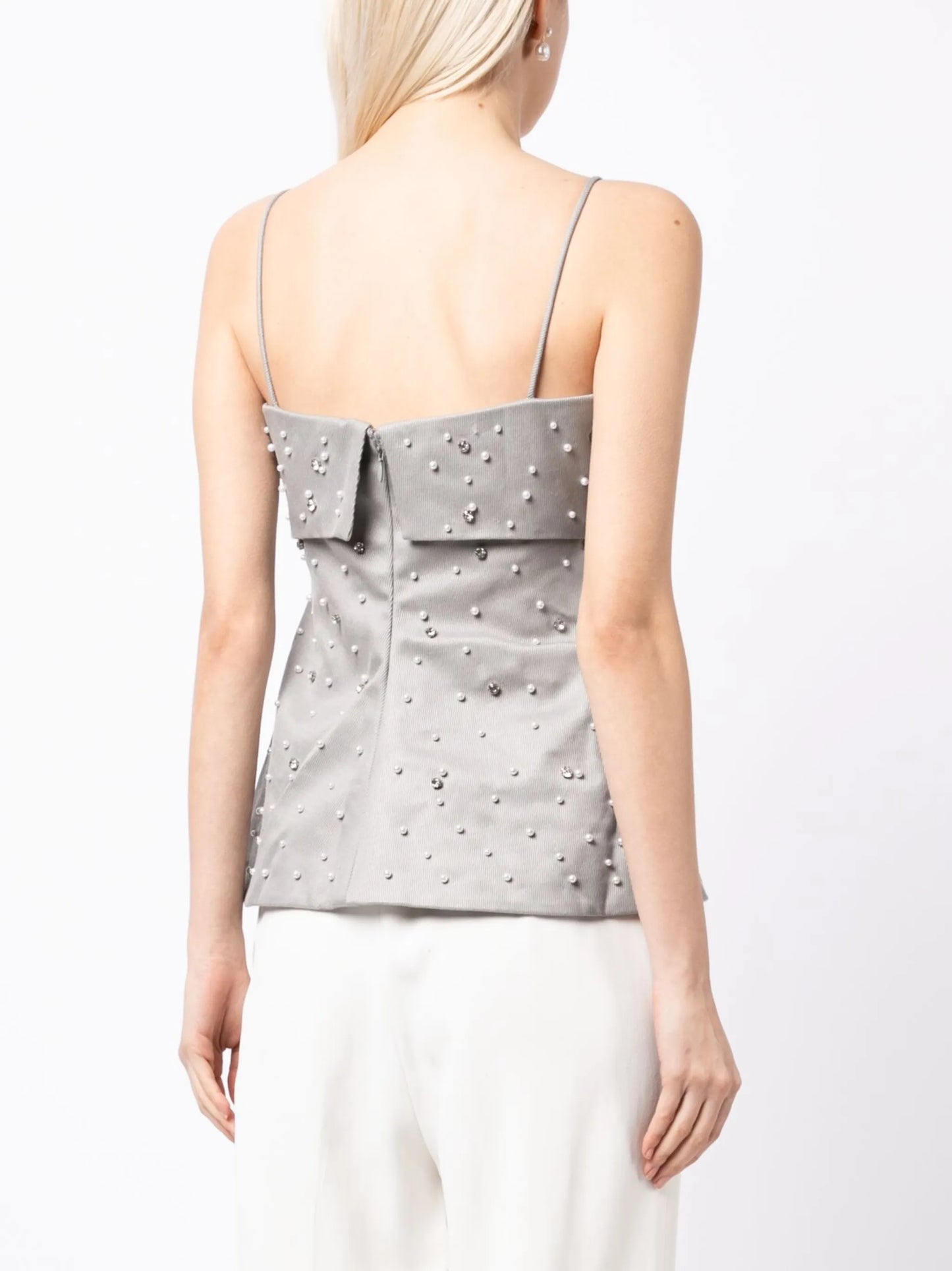 Una crystal-embellished top