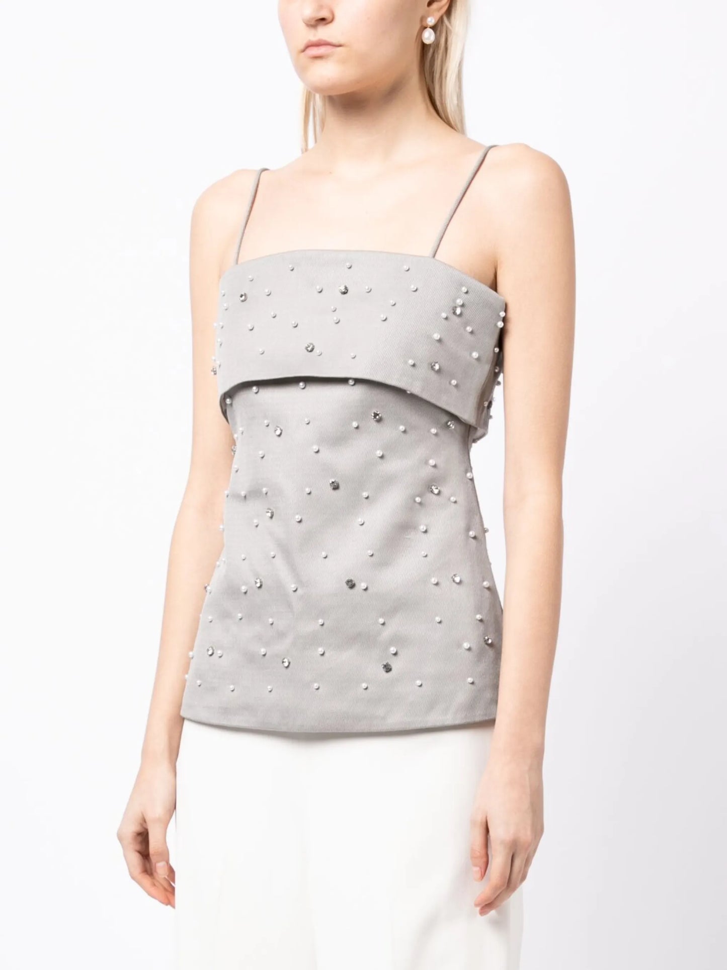 Una crystal-embellished top