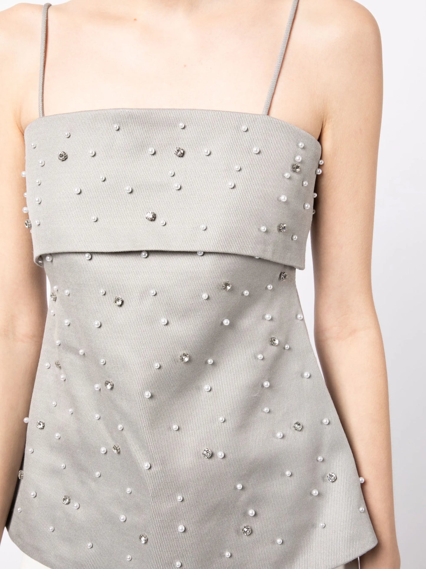 Una crystal-embellished top