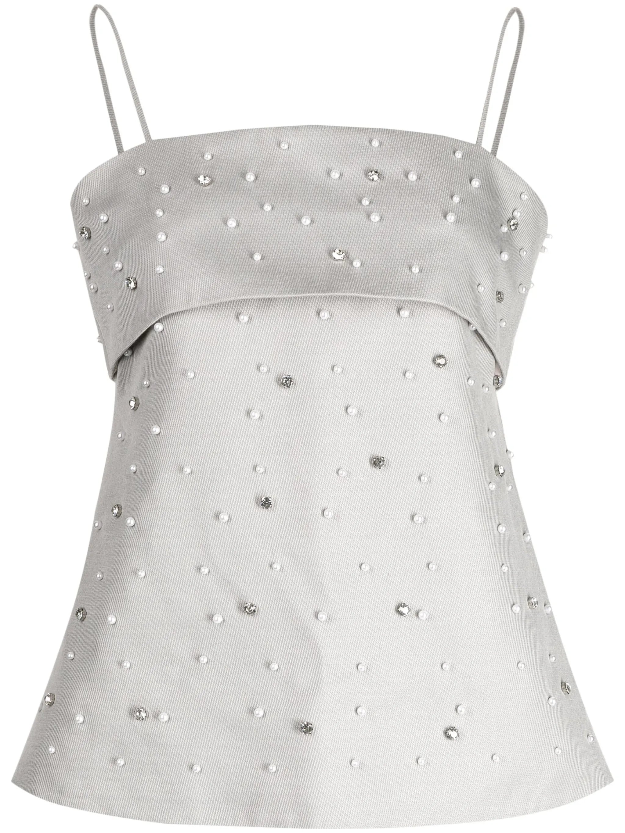 Una crystal-embellished top