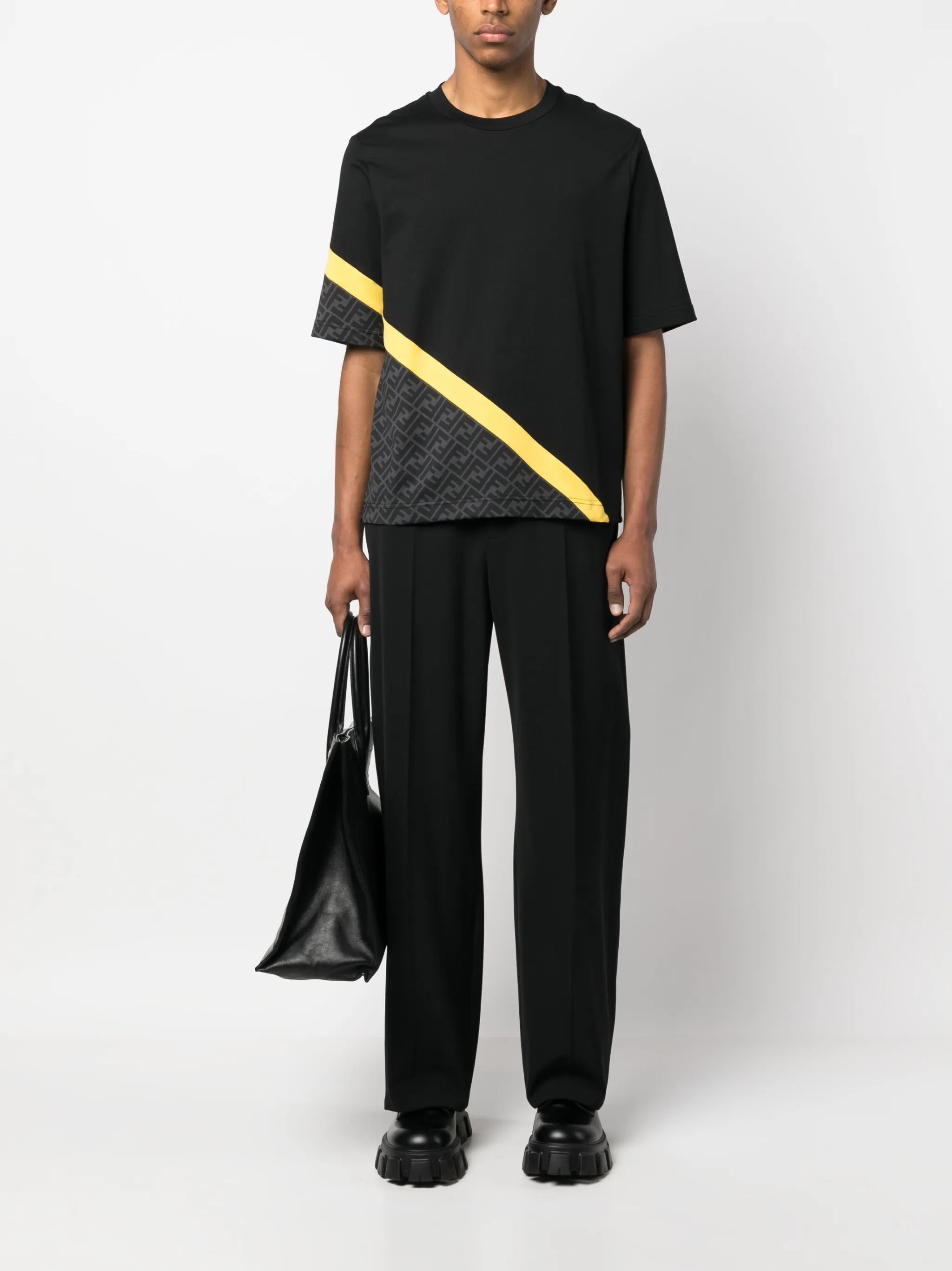 logo-pattern cotton T-shirt