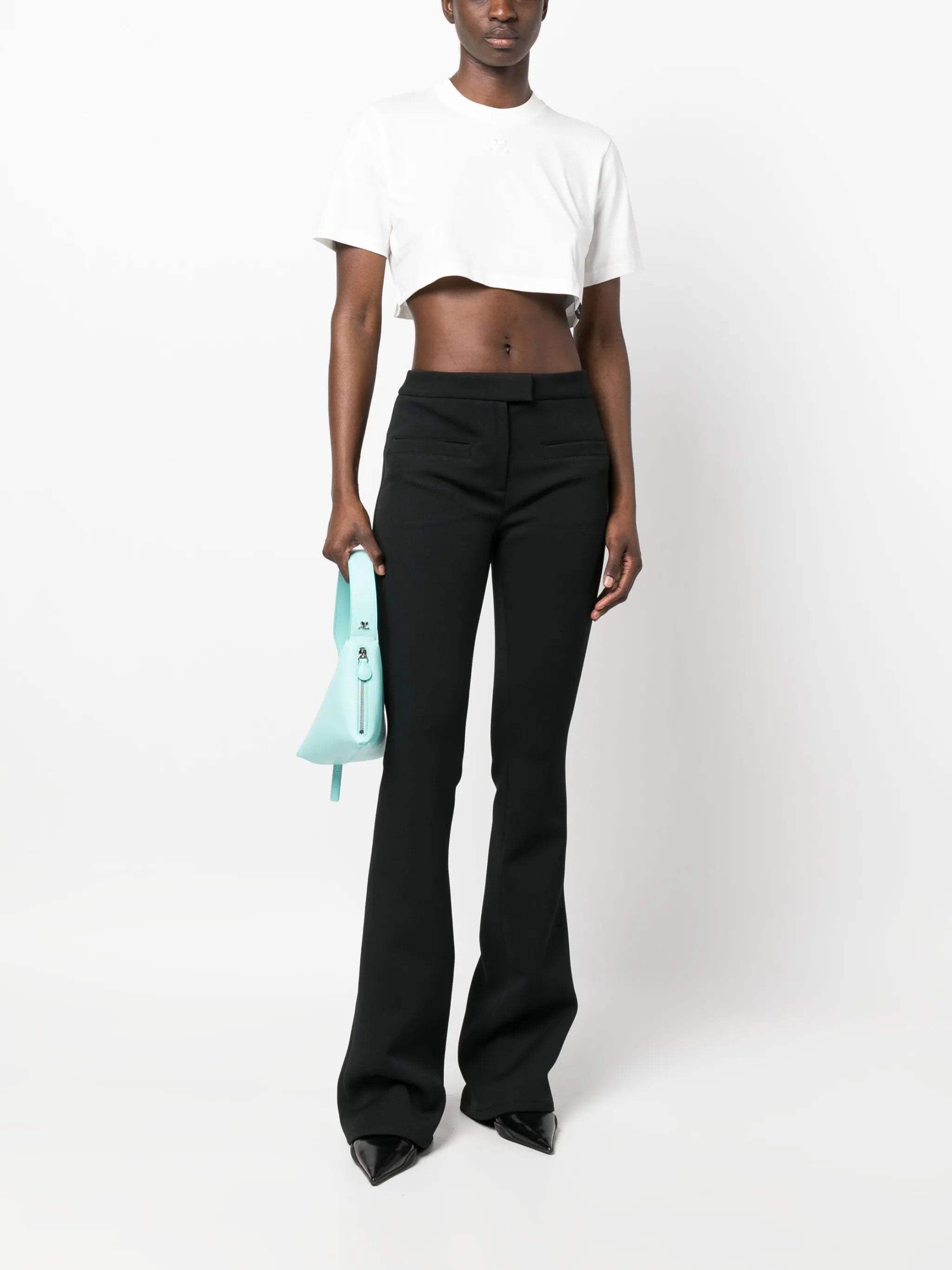 cropped short-sleeved T-shirt