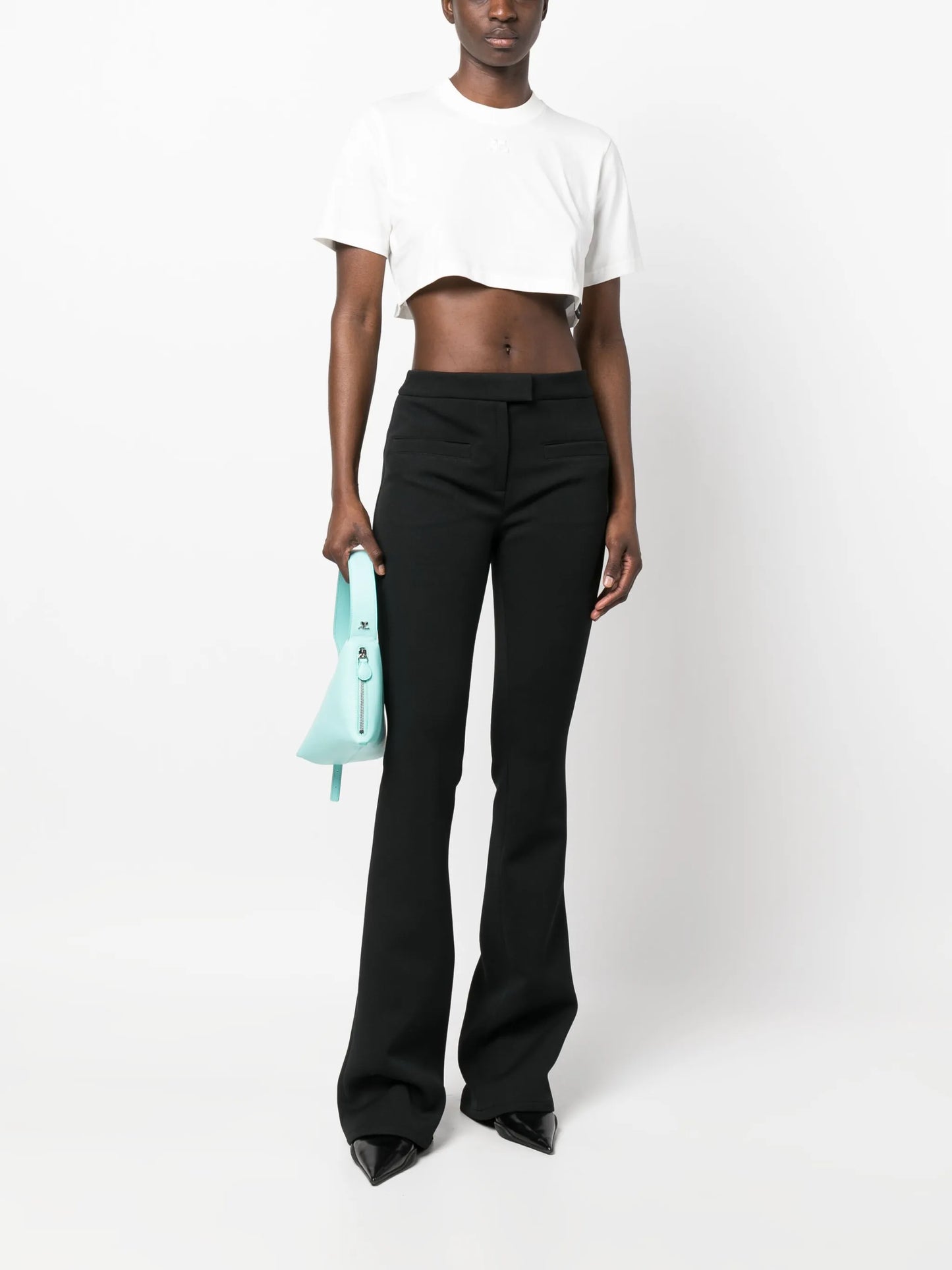 cropped short-sleeved T-shirt